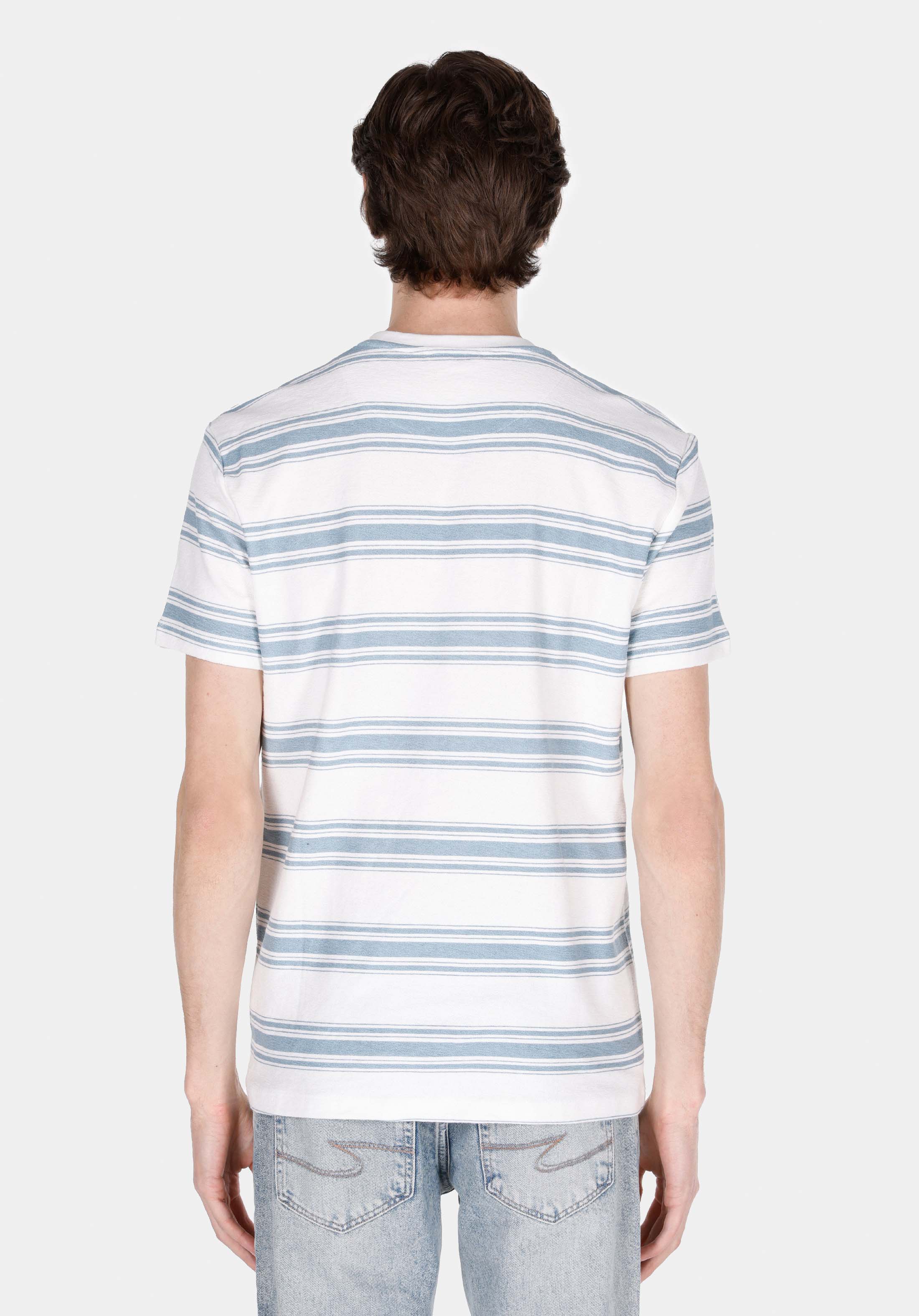 Afișați detalii pentru Regular Fit Round Neck Jacquard Tricou Cu Mânecă Scurtă Ecru Pentru Bărbați