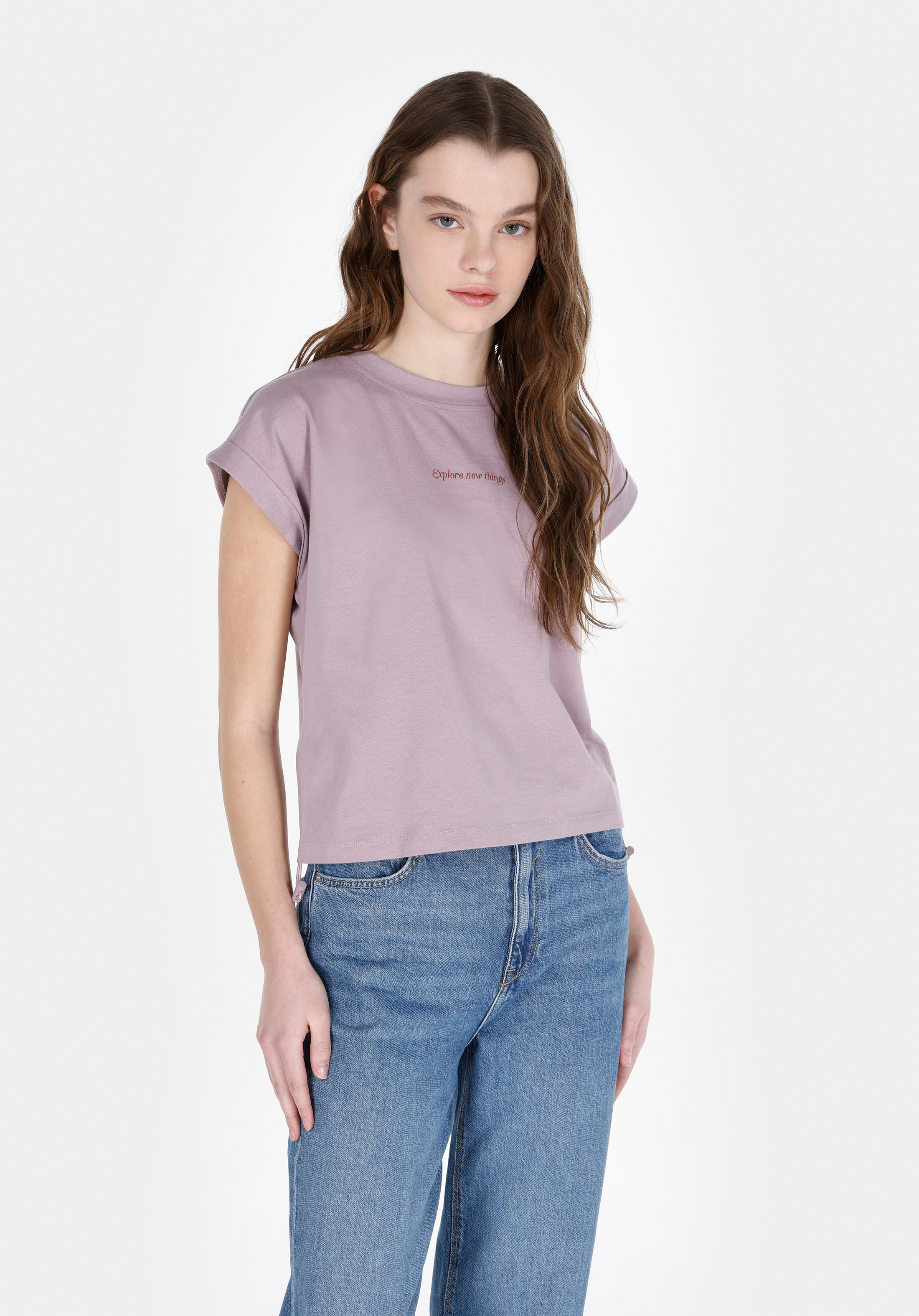 Afișați detalii pentru Bluza Cu Maneca Scurta De Dama Roz Regular Fit  Cl1073297