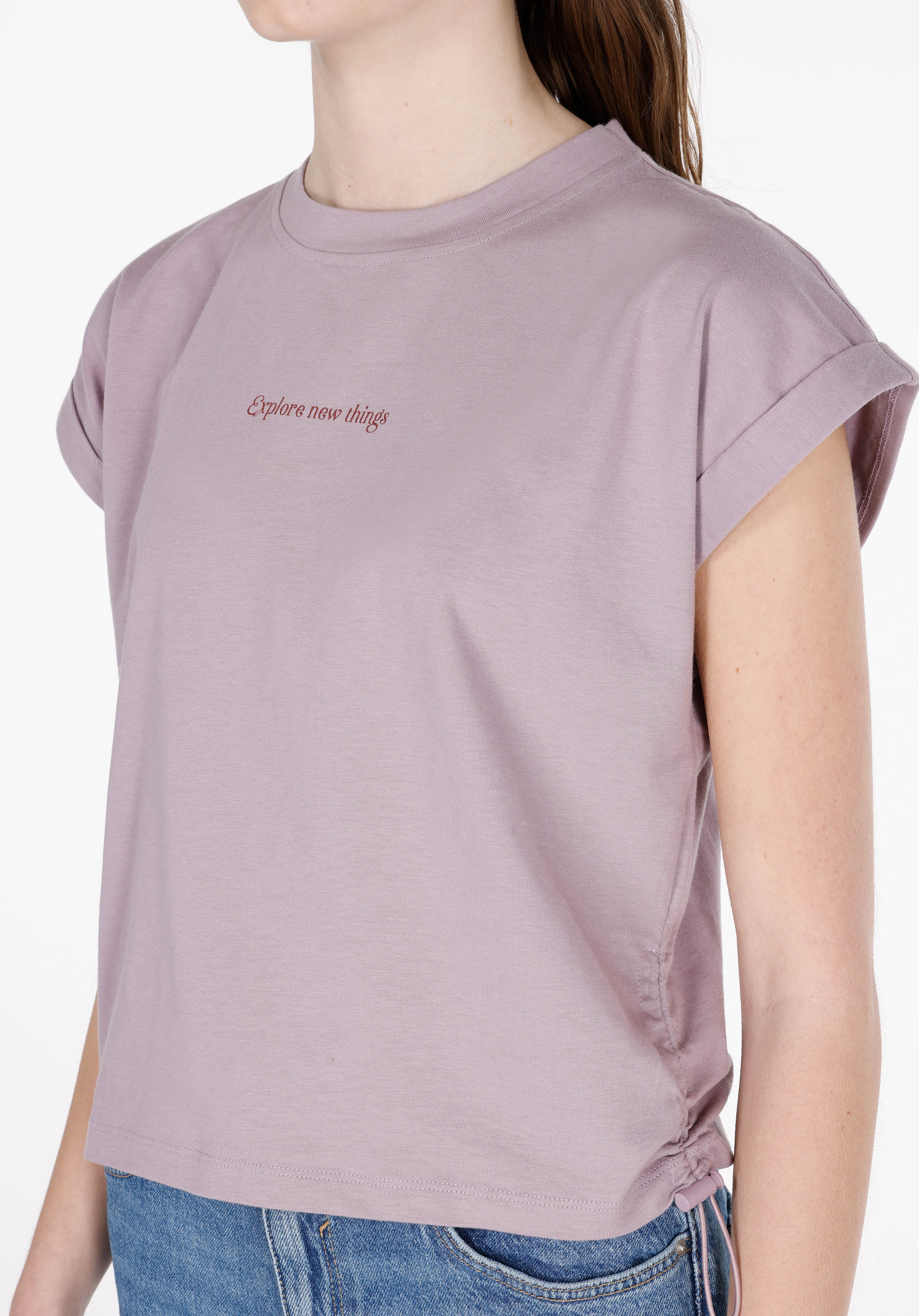Afișați detalii pentru Bluza Cu Maneca Scurta De Dama Roz Regular Fit  Cl1073297