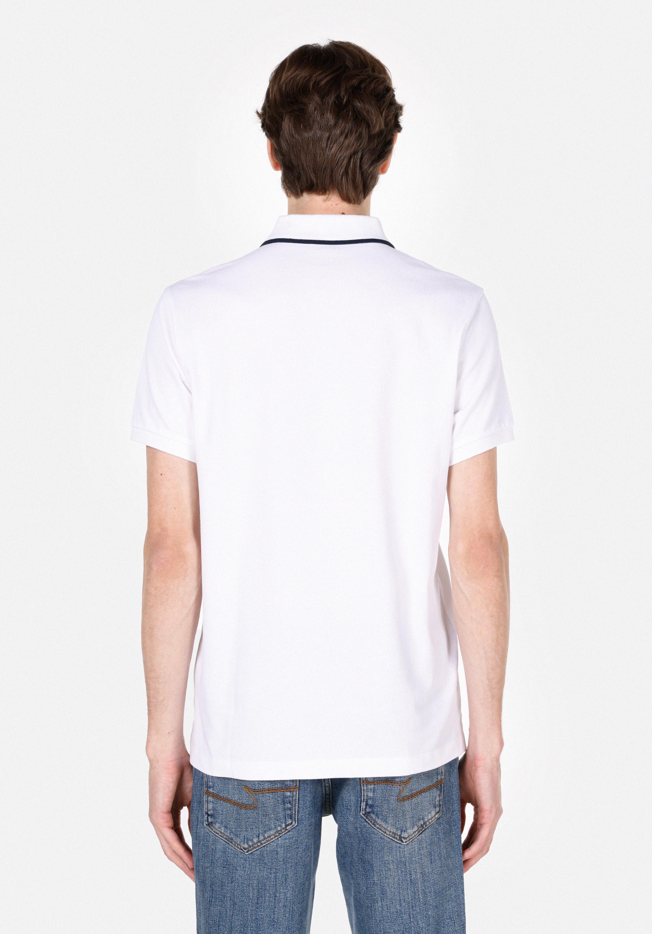 Afișați detalii pentru Tricou Polo Cu Maneca Scurta De Barbati Alb Regular Fit  Cl1073958