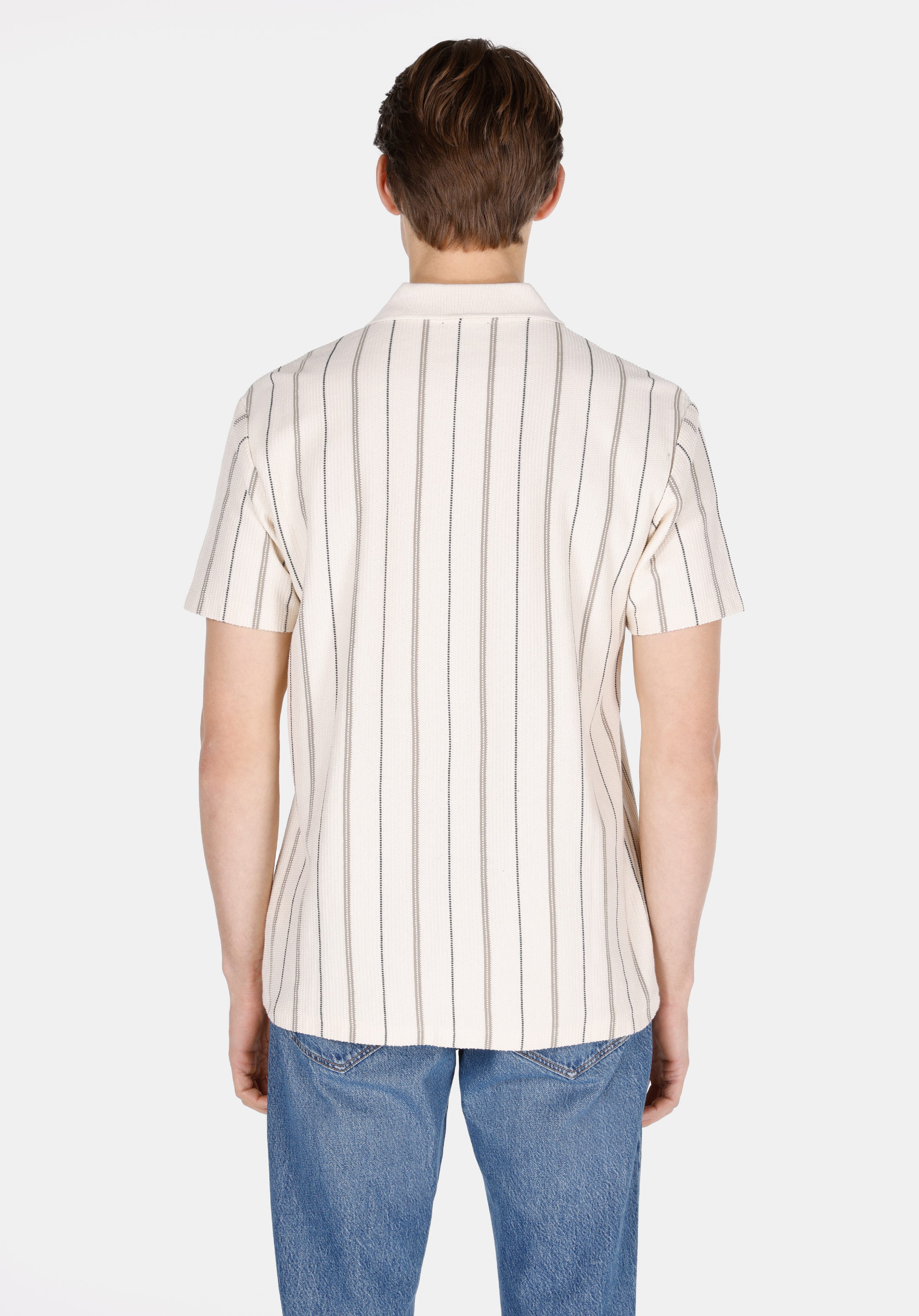 Afișați detalii pentru Tricou Polo Cu Maneca Scurta De Barbati Ecru Comfort Fit  Cl1073317