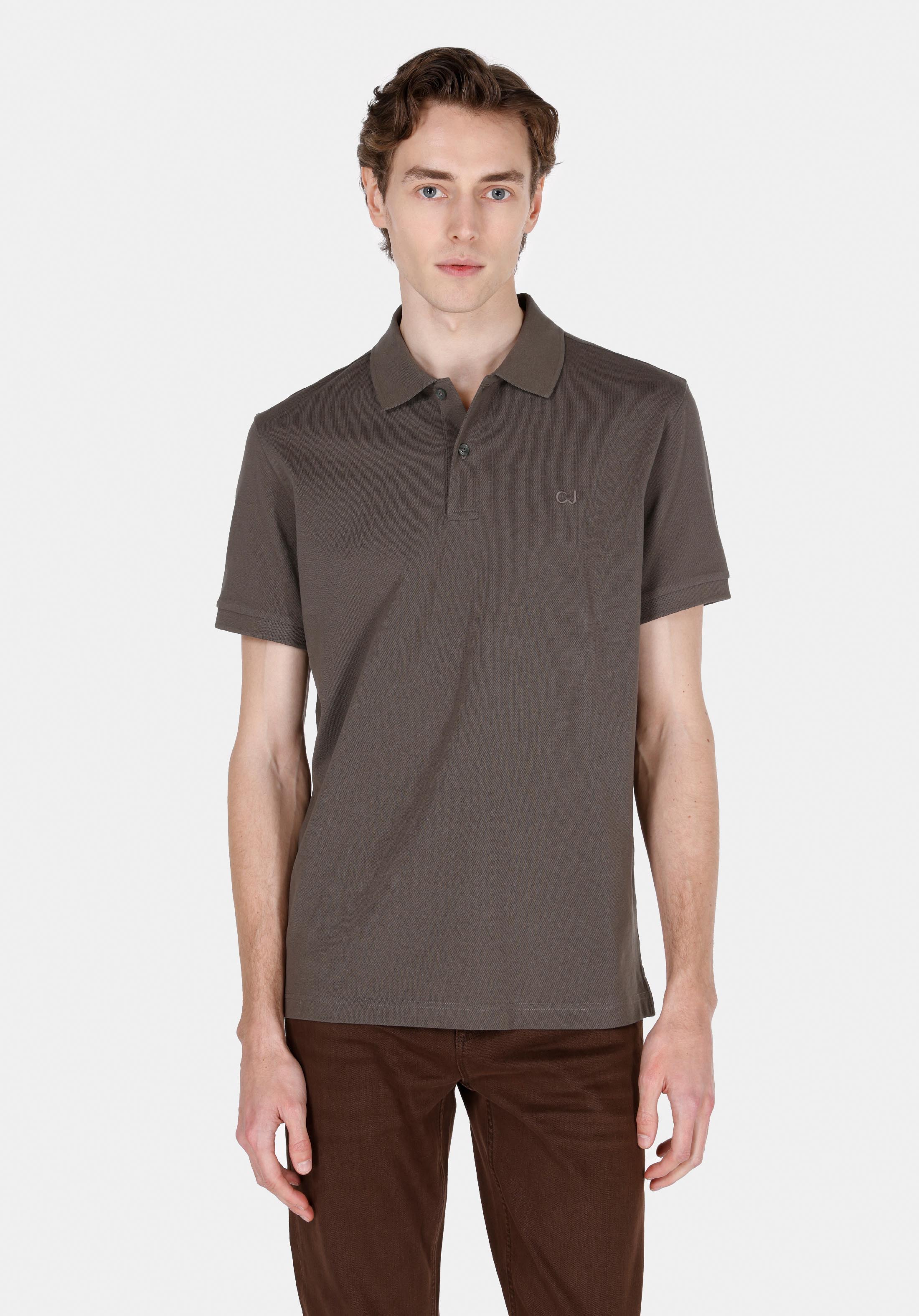 Afișați detalii pentru Tricou Polo Cu Maneca Scurta De Barbati Kaki Regular Fit  Cl1073960