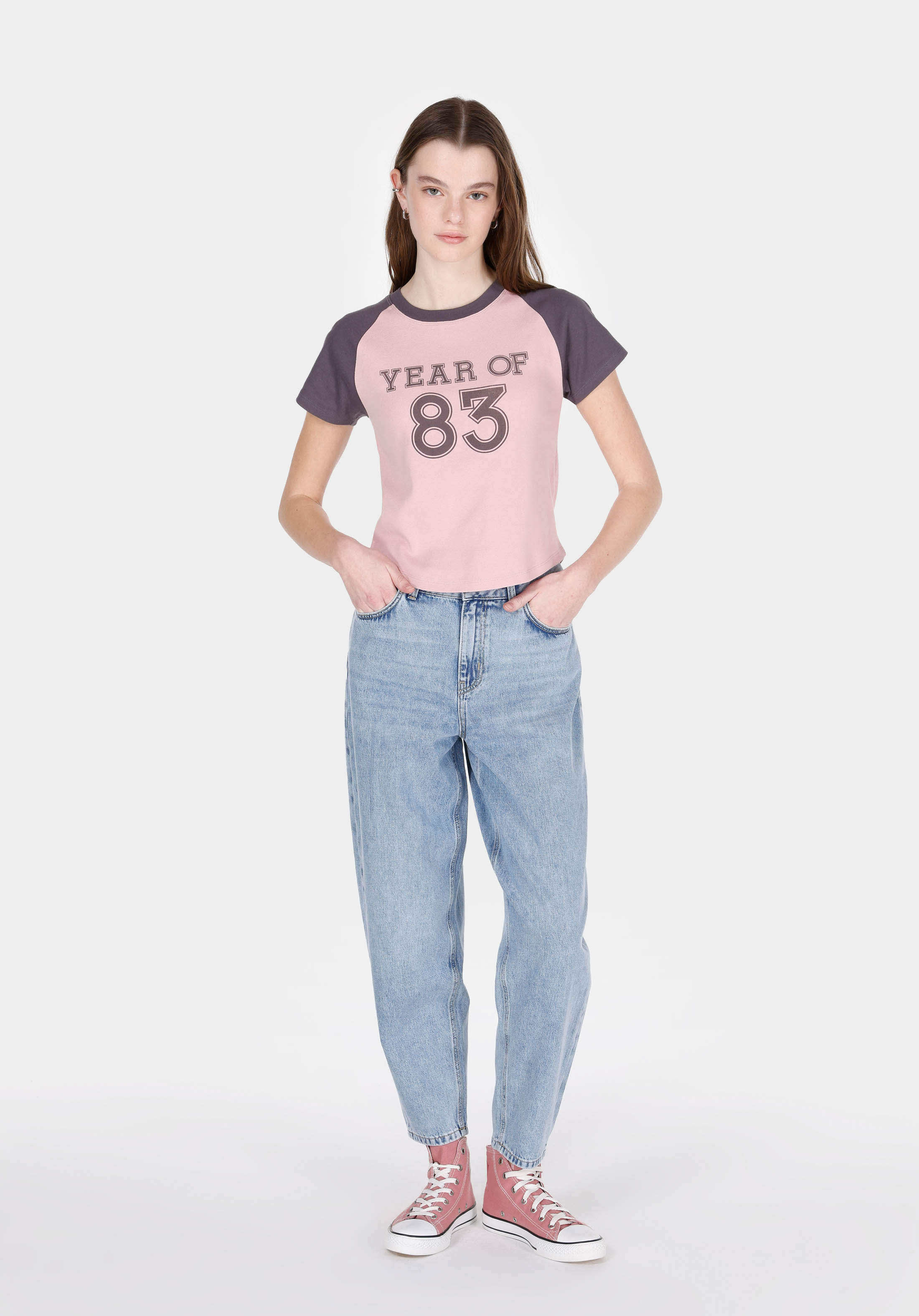 Afișați detalii pentru Tricou Cu Maneca Scurta De Dama Roz Slim Fit  Cl1073324
