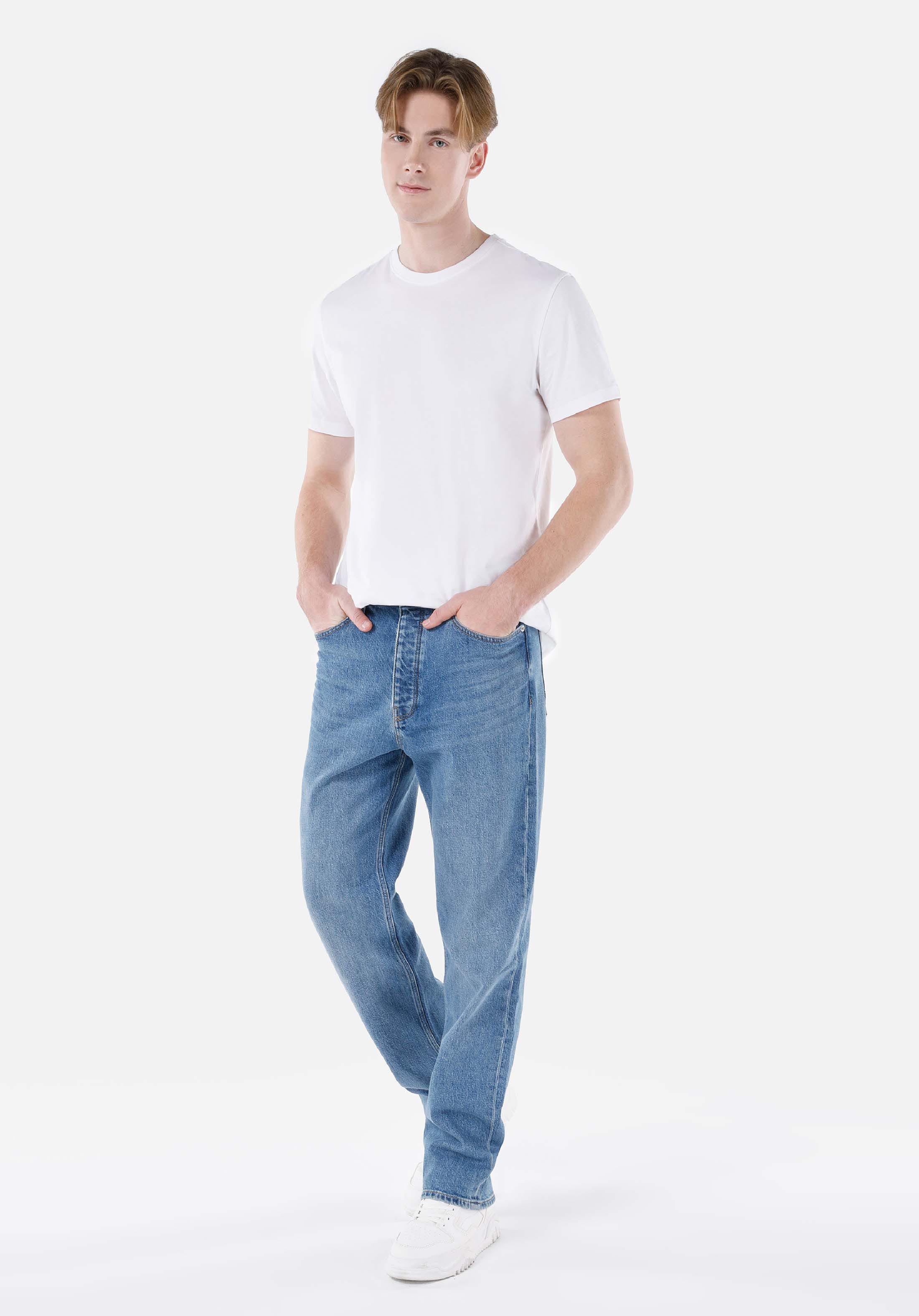 Afișați detalii pentru Pantaloni De Barbati Albastru Baggy Fit  Cl1068674