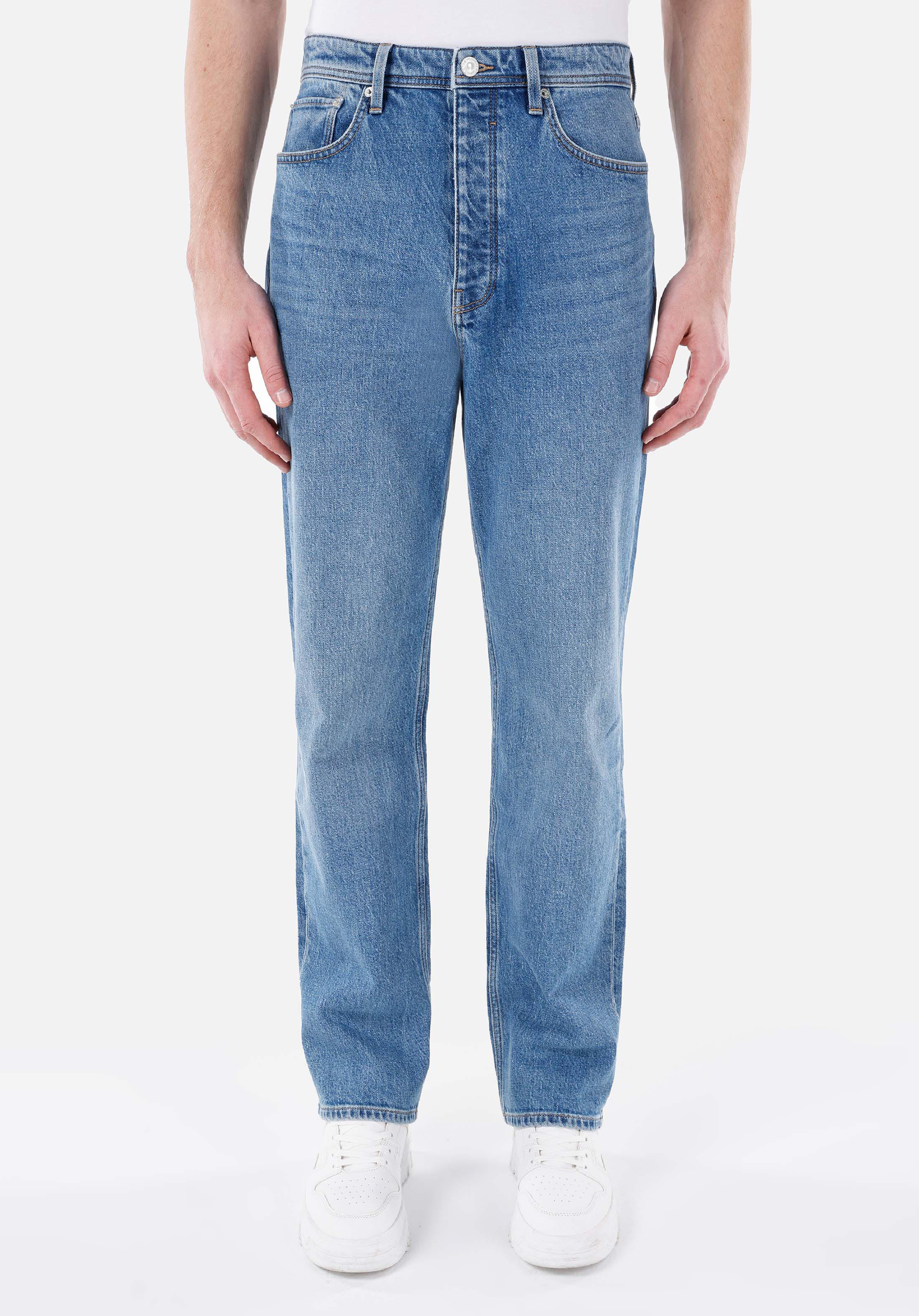 Afișați detalii pentru Pantaloni De Barbati Albastru Baggy Fit  Cl1068674