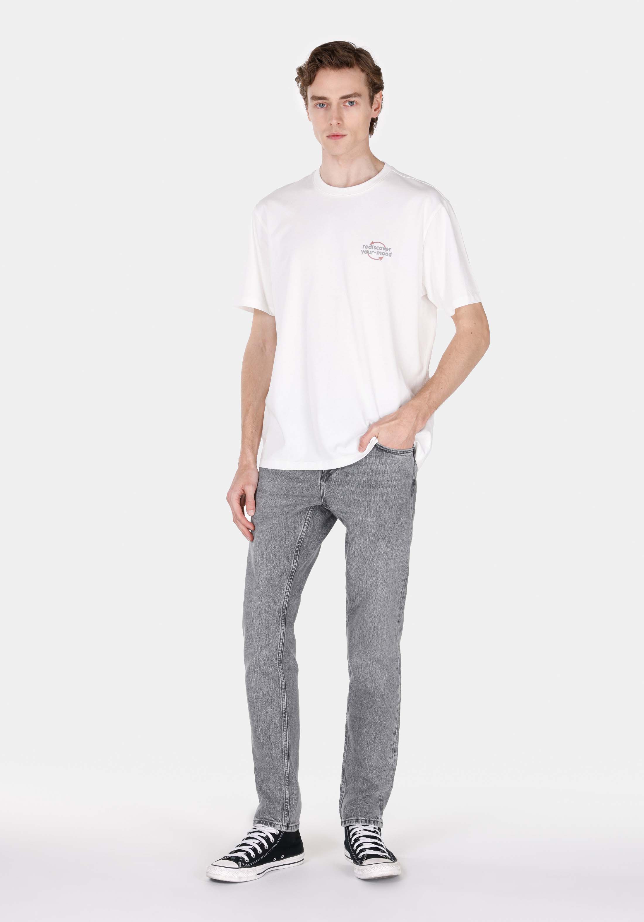 Afișați detalii pentru Tricou Cu Maneca Scurta De Barbati Alb Comfort Fit  Cl1073046
