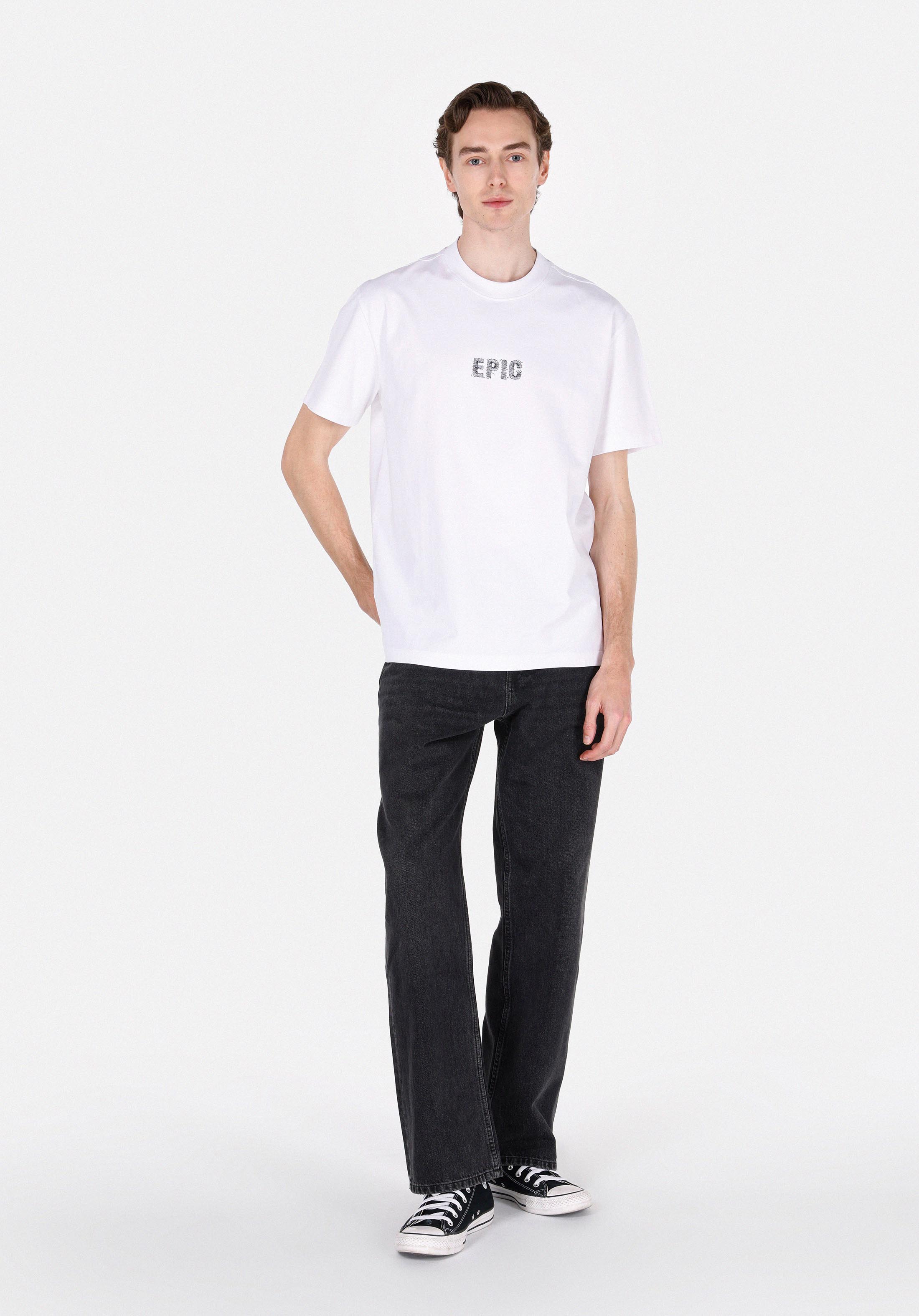Afișați detalii pentru Tricou Cu Maneca Scurta De Barbati Alb Comfort Fit  Cl1073098