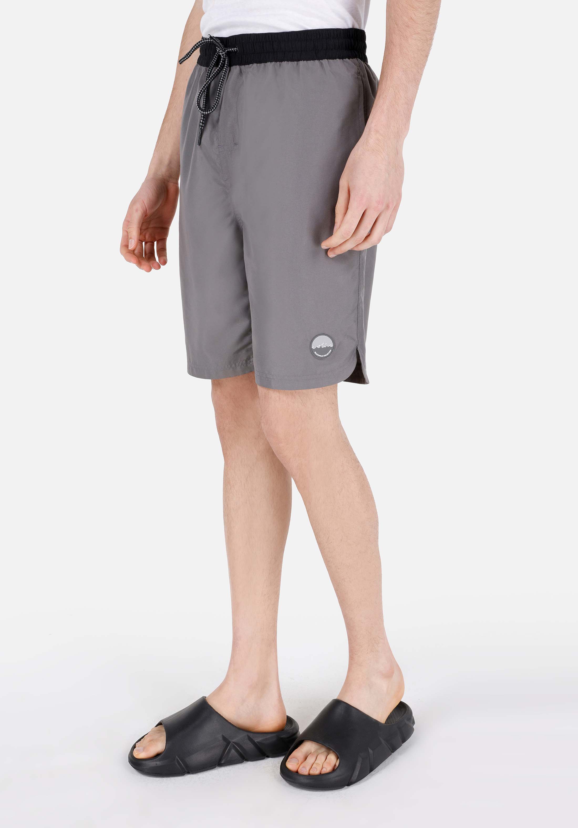 Afișați detalii pentru Short De Plaja De Barbati Antracit Slim Fit  Cl1069034