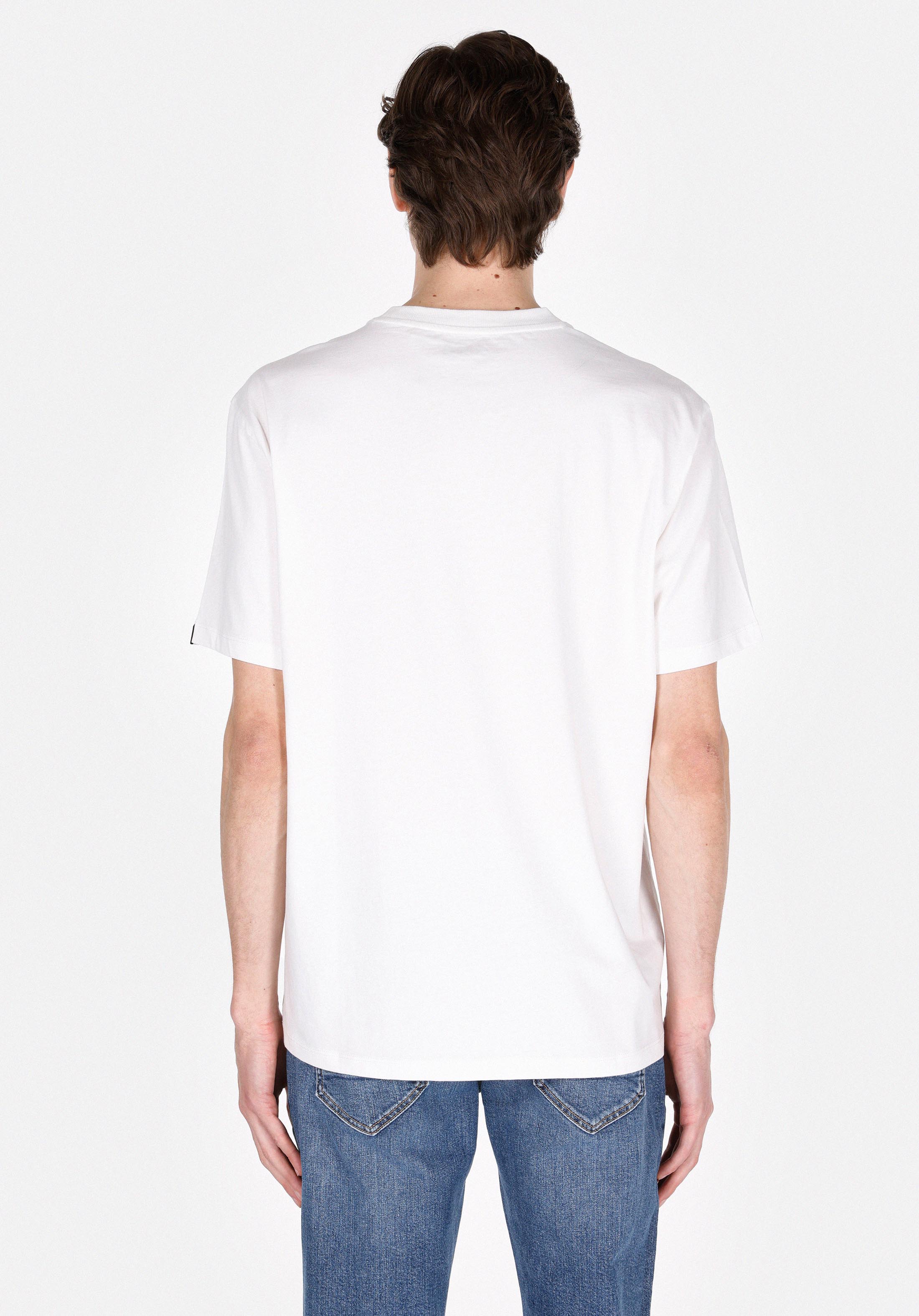 Afișați detalii pentru Comfort Fit Round Neck Drept Bărbați Alb Short Tricou Cu Mânecă Scurtă