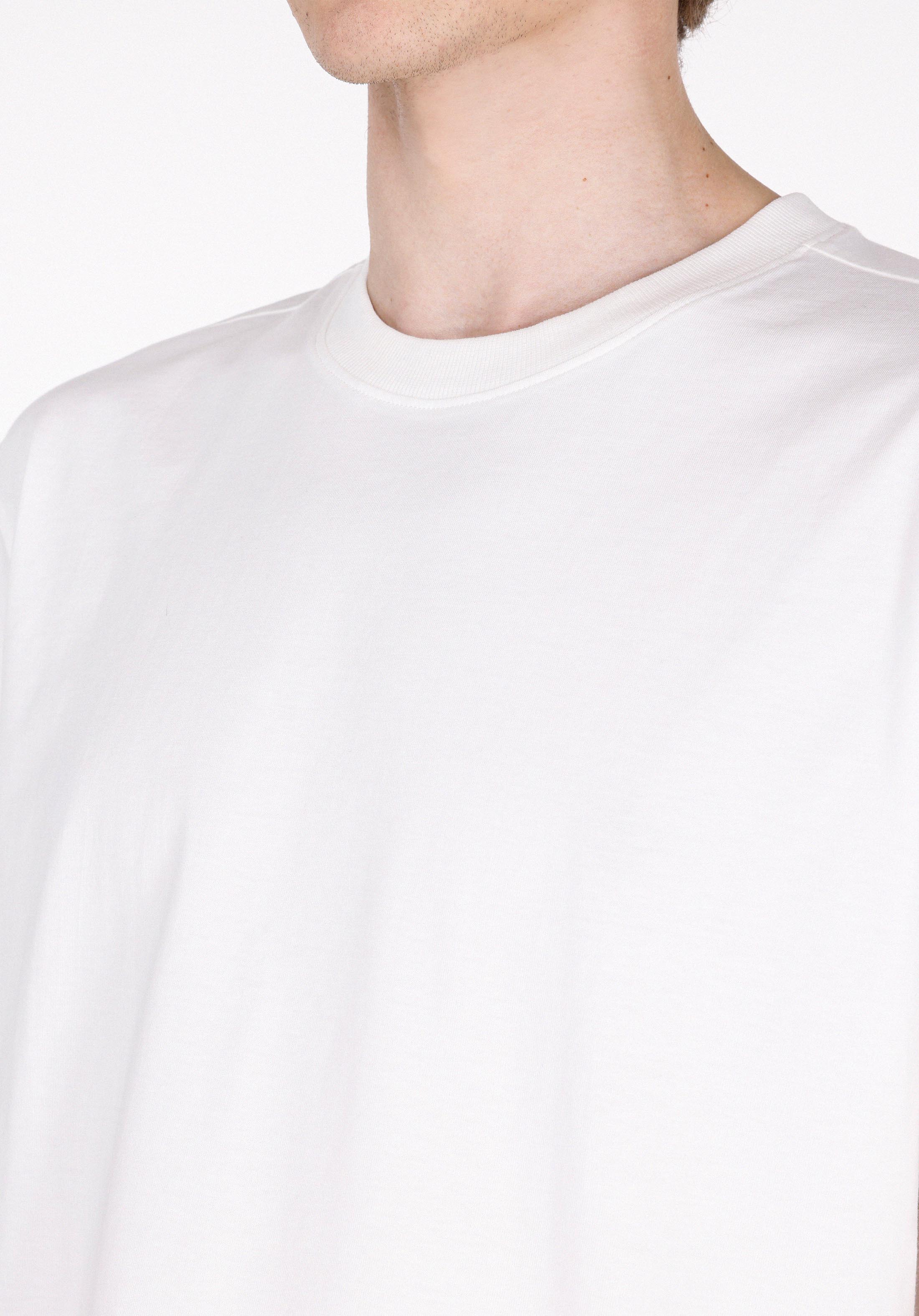 Afișați detalii pentru Comfort Fit Round Neck Drept Bărbați Alb Short Tricou Cu Mânecă Scurtă