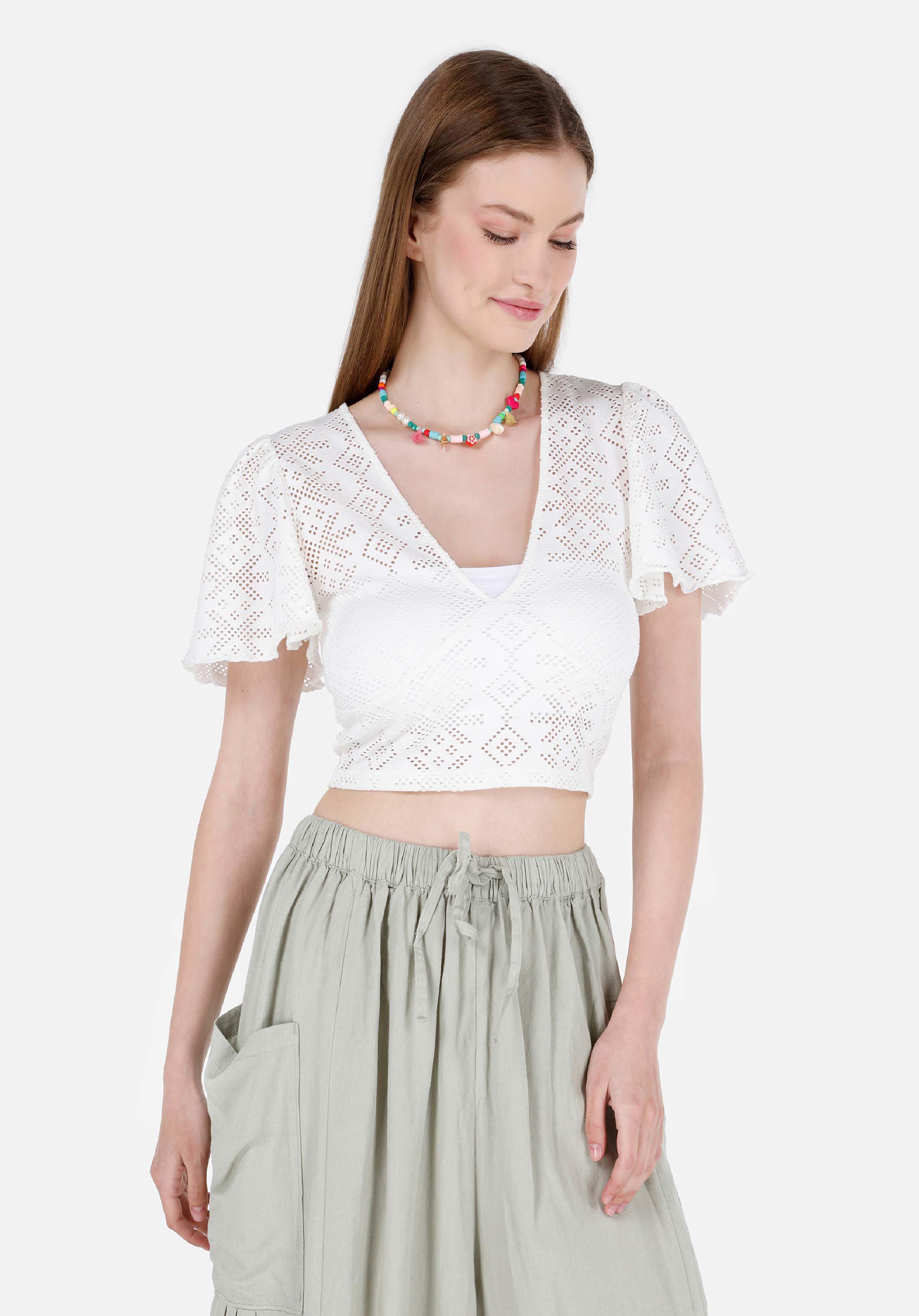 Afișați detalii pentru Tricou Cu Maneca Scurta De Dama Alb Slim Fit  Cl1069165