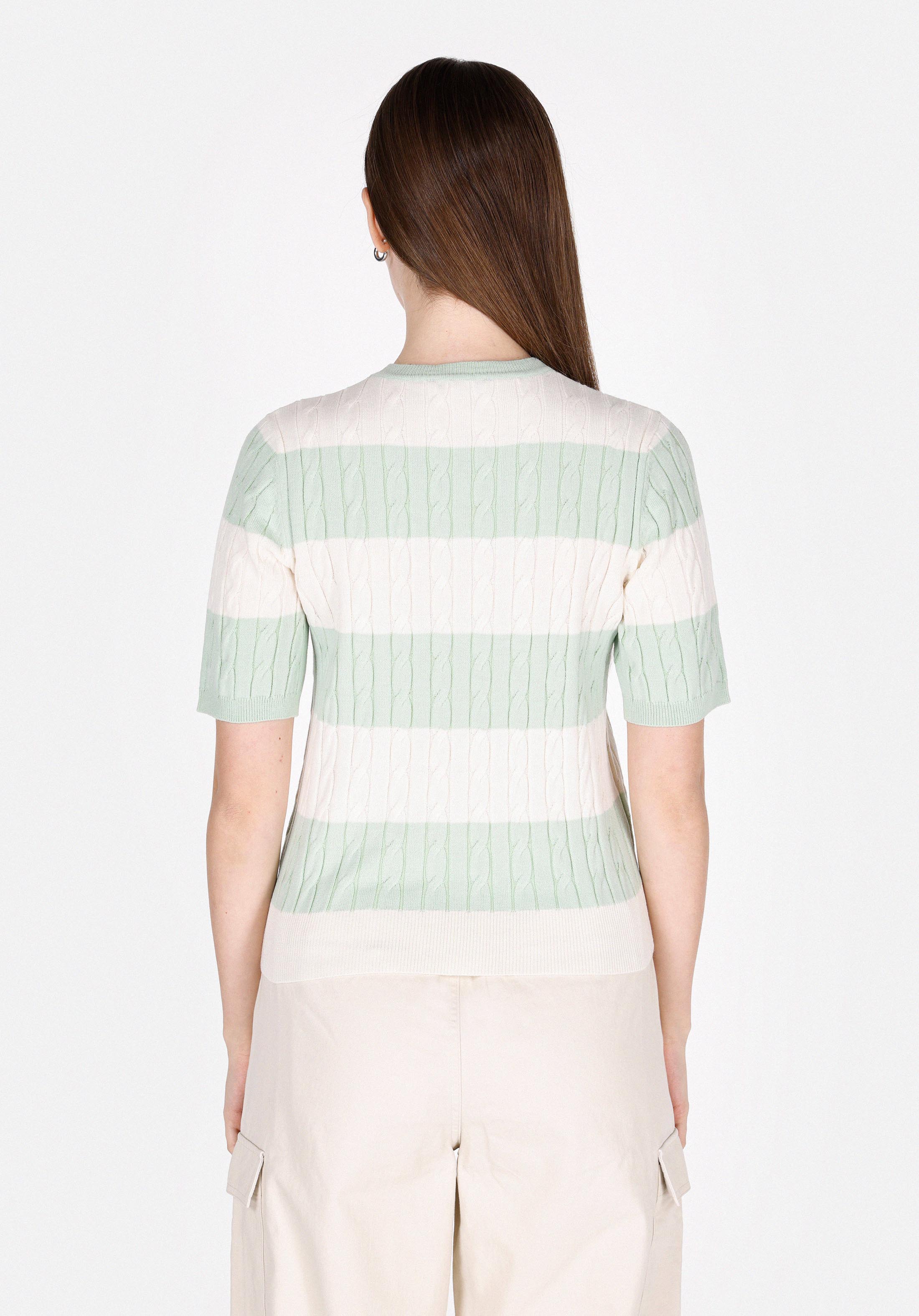 Afișați detalii pentru Pulover Cu Mâneci Scurte De Dama Verde Slim Fit  Cl1073134
