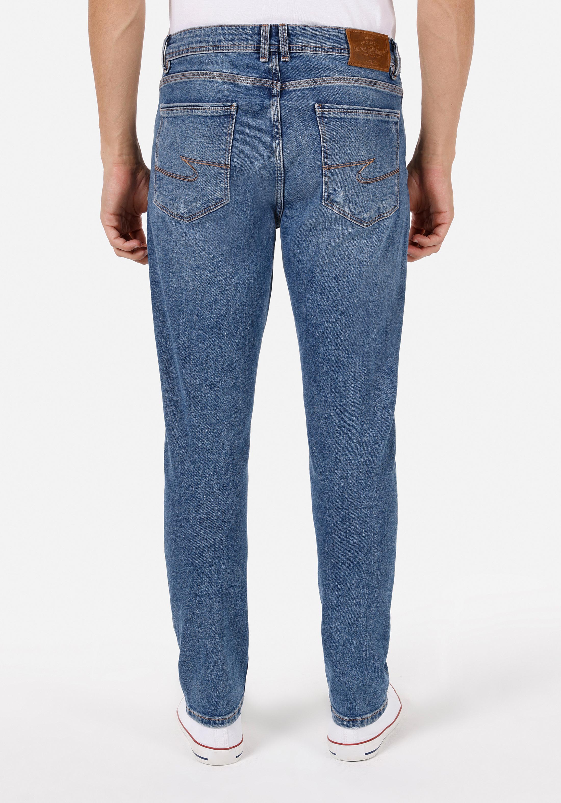 Afișați detalii pentru Pantaloni De Barbati Albastru Regular Fit 067 Jack Cl1071801