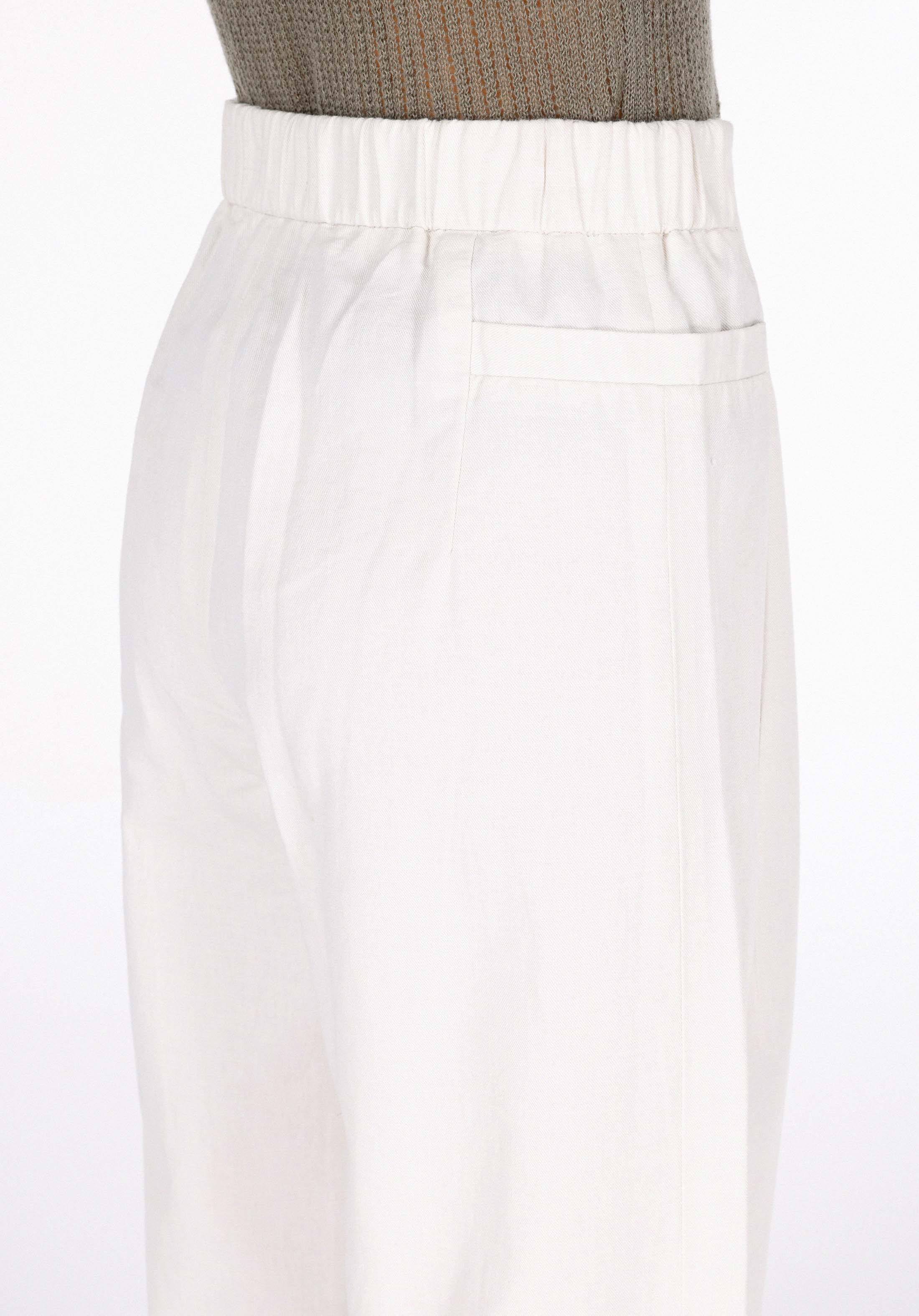 Afișați detalii pentru Regular Fit Talie Talie Pantaloni Largi Pantaloni Albi Pentru Femei