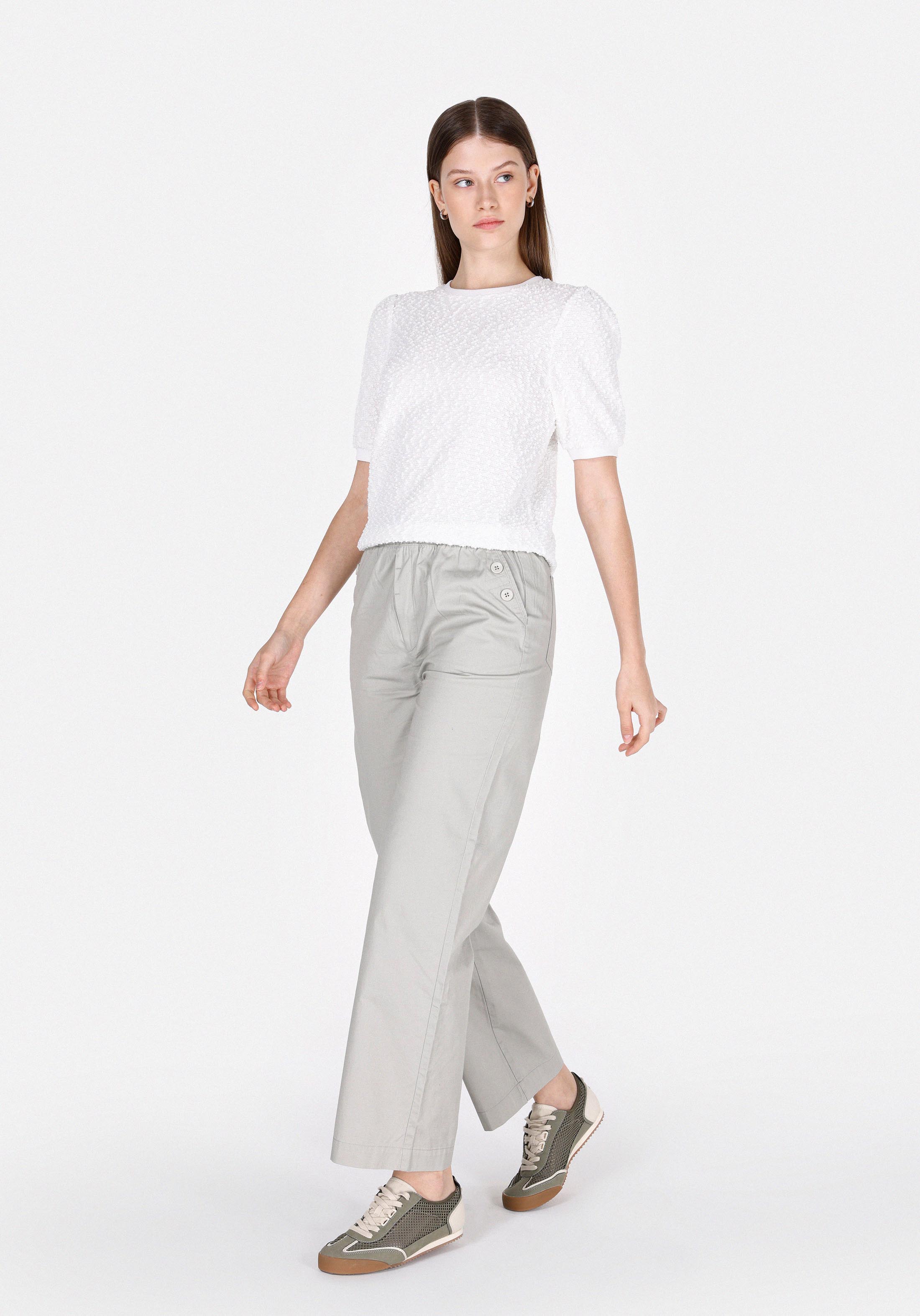 Afișați detalii pentru Pantaloni De Dama Alb Regular Fit  Cl1073984