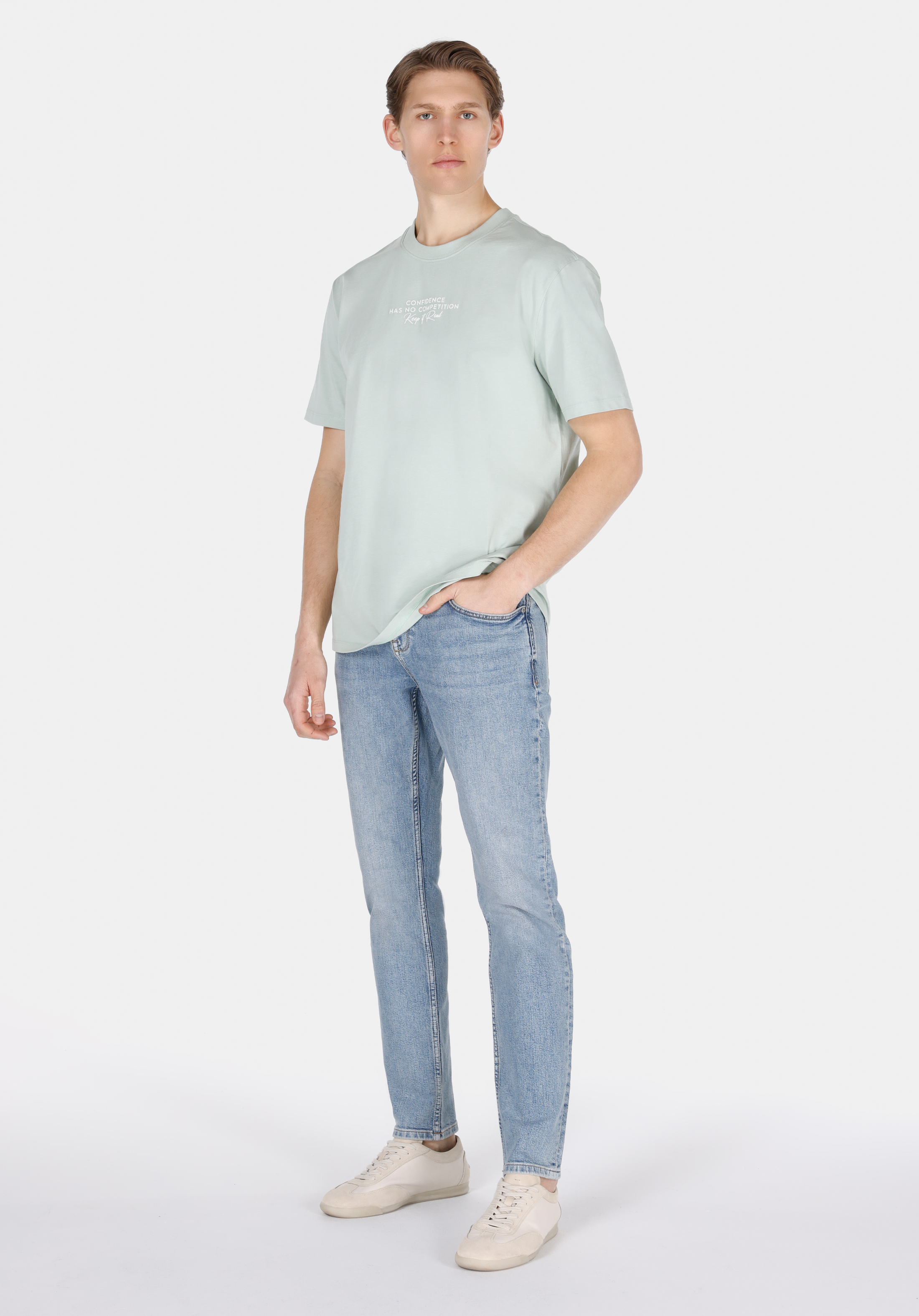 Afișați detalii pentru Tricou Cu Maneca Scurta De Barbati Verde Comfort Fit  Cl1071878