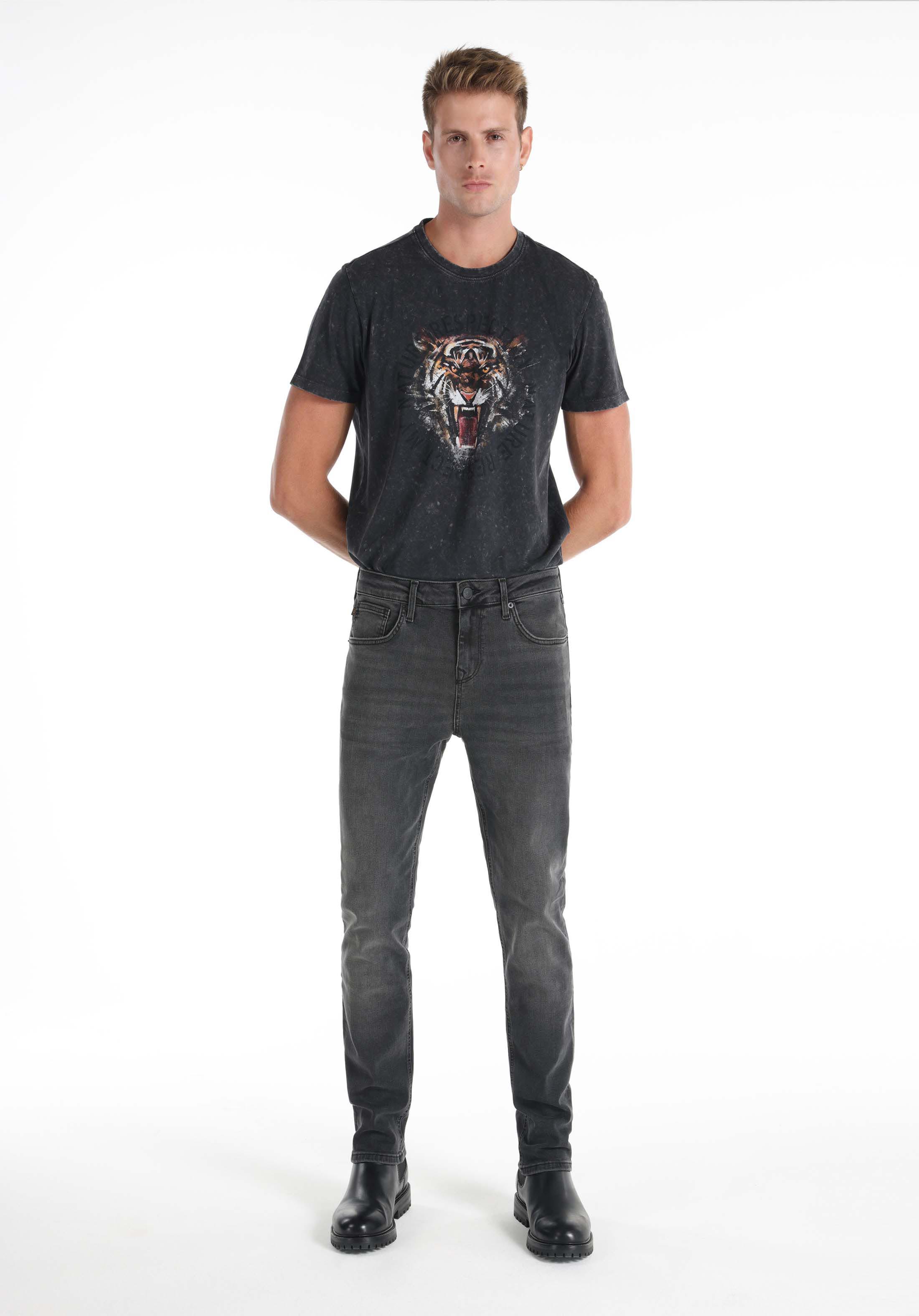 Afișați detalii pentru Pantaloni De Barbati Negru Straight Fit 044 Karl Cl1065543