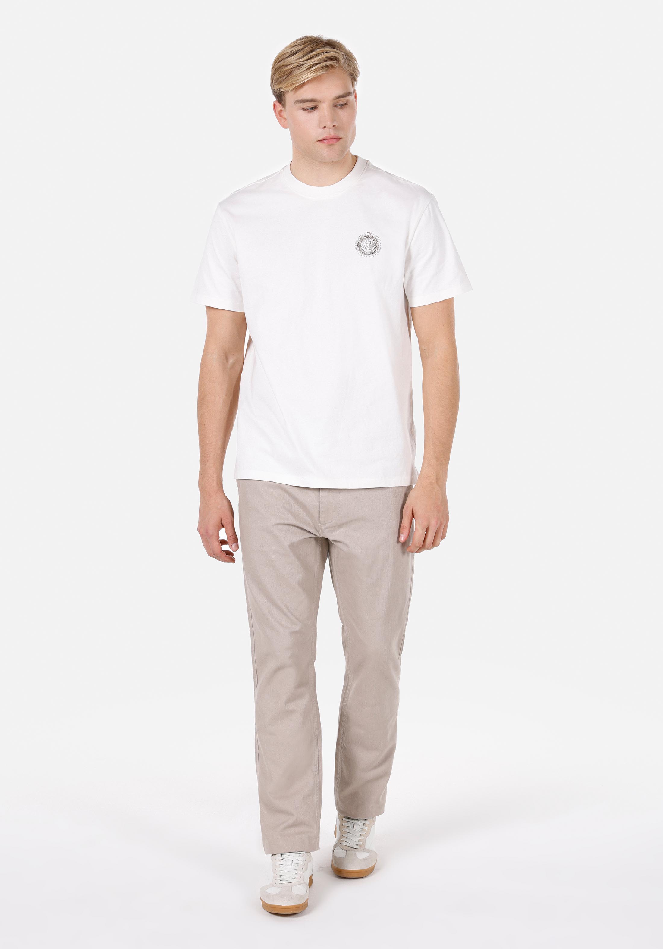 Afișați detalii pentru Tricou Cu Maneca Scurta De Barbati Ecru Comfort Fit  Cl1071927
