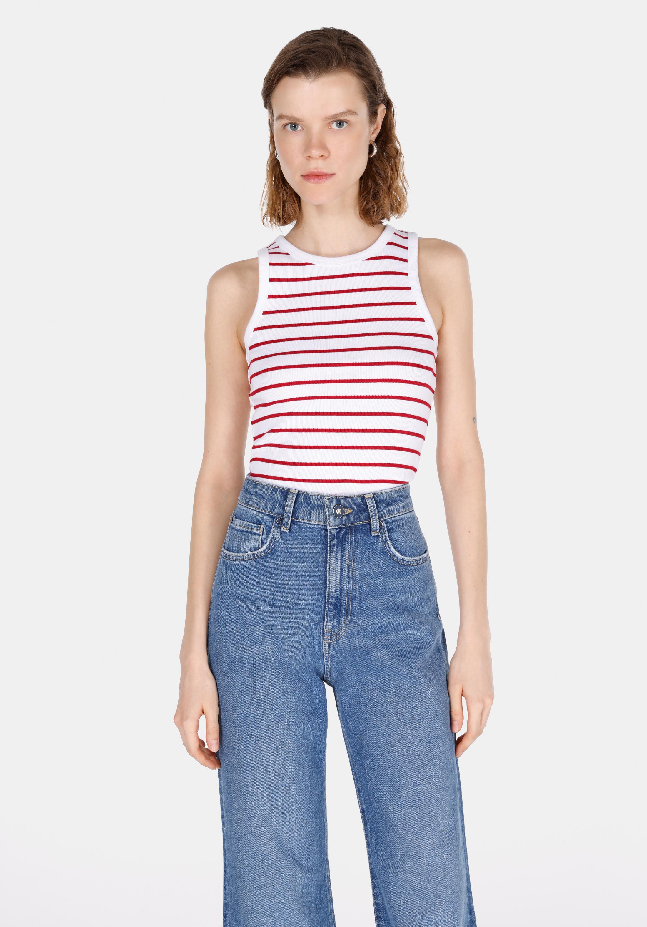 Afișați detalii pentru Maiou De Dama Roşu Slim Fit  Cl1073443