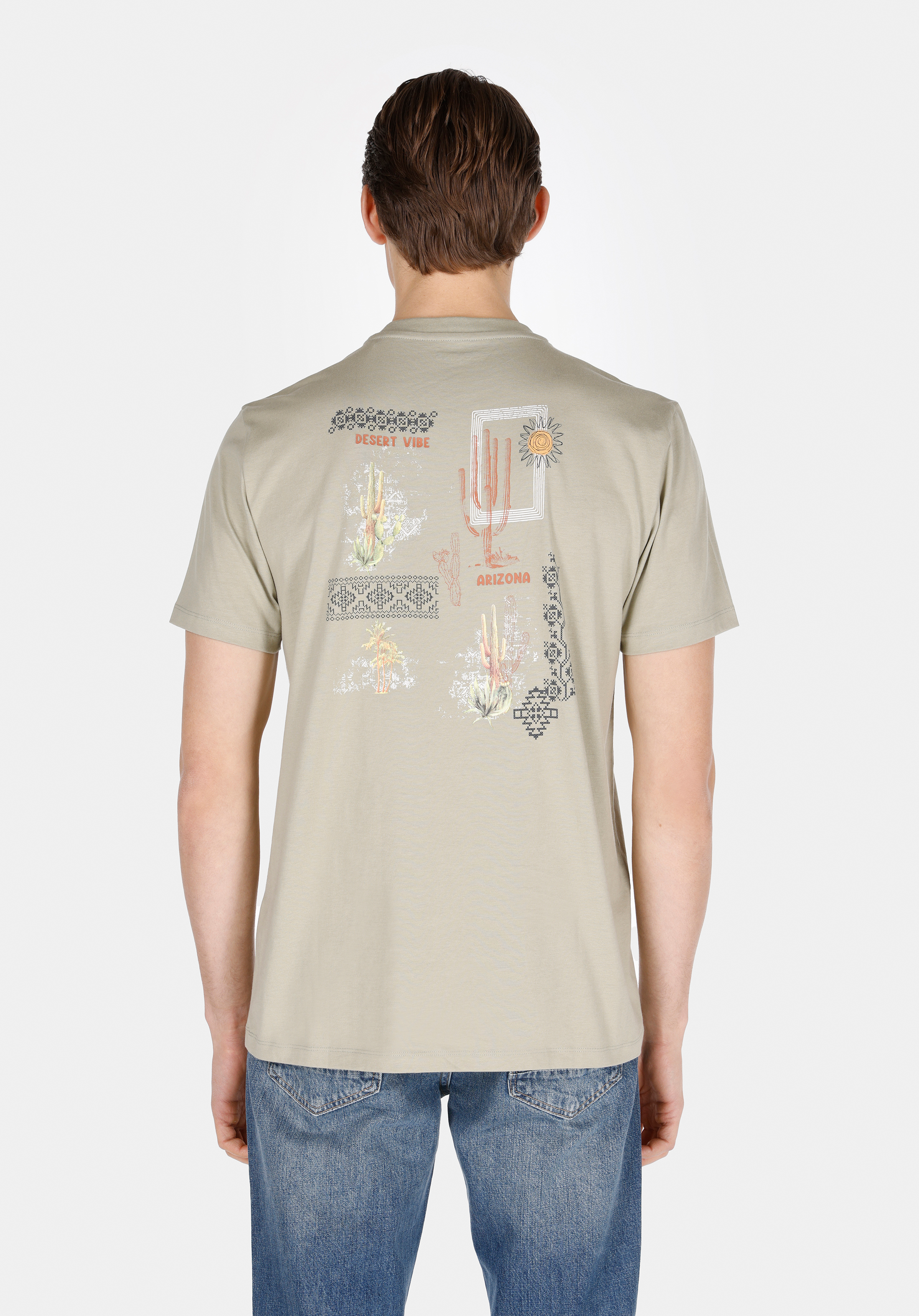 Afișați detalii pentru Tricou Cu Maneca Scurta De Barbati Verde Regular Fit  Cl1074109