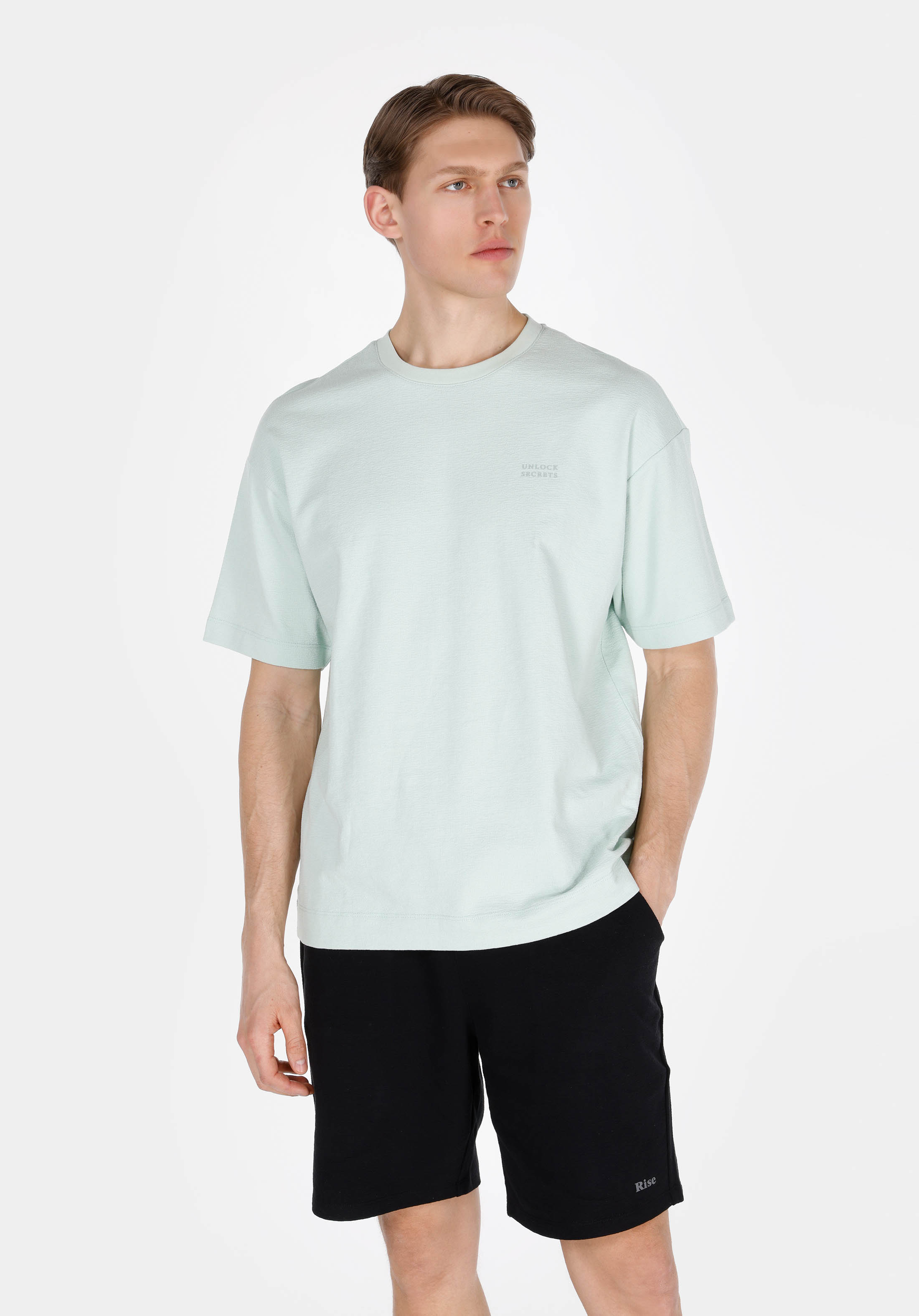 Afișați detalii pentru Tricou Cu Maneca Scurta De Barbati Verde Comfort Fit  Cl1074154