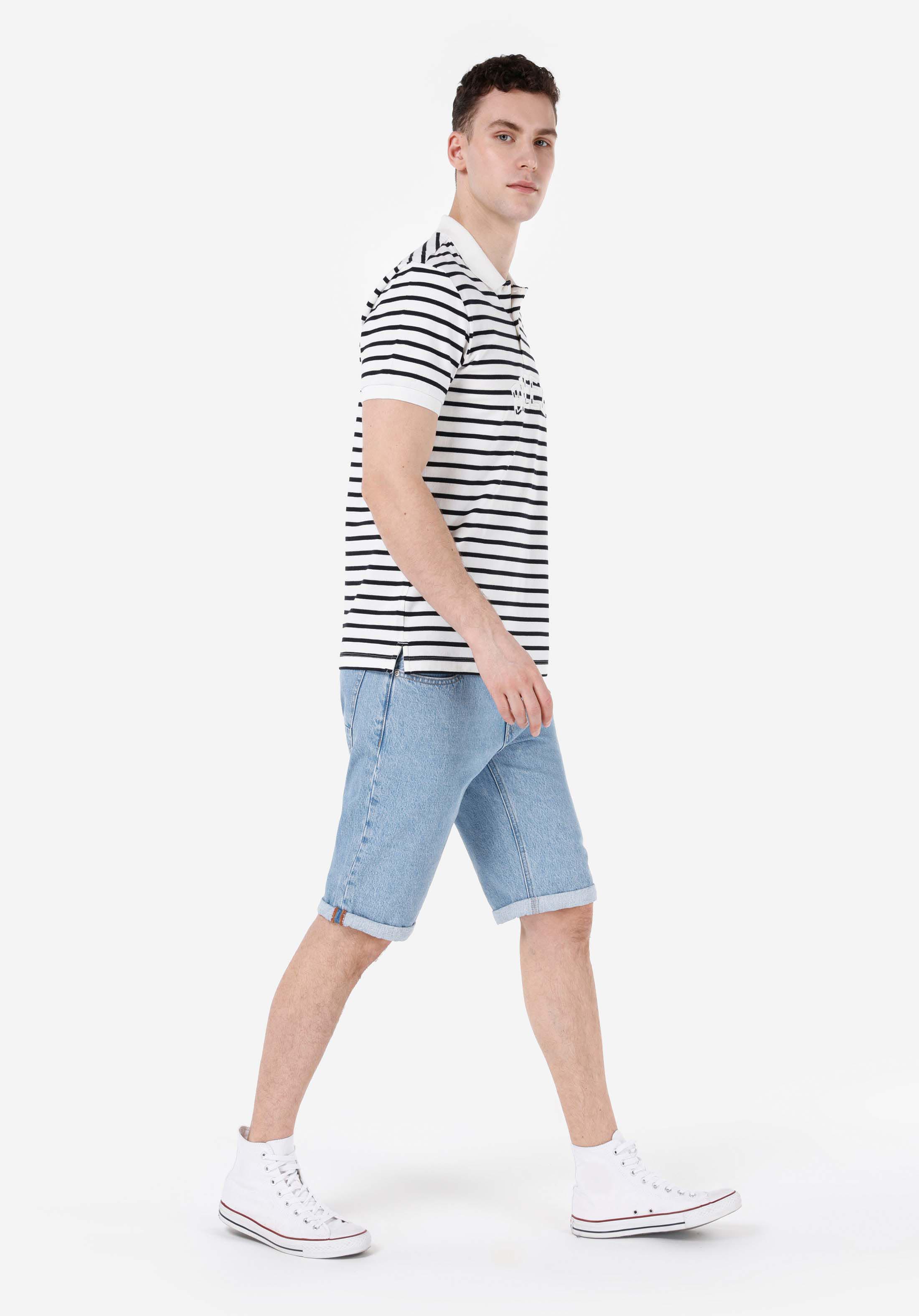 Afișați detalii pentru Short / Pantaloni Scurti De Barbati Albastru Regular Fit 045 David Cl1069530