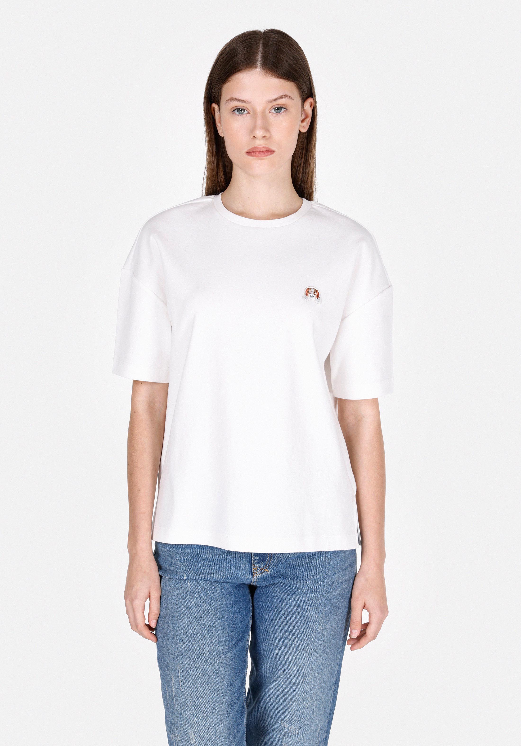 Afișați detalii pentru Tricou Cu Maneca Scurta De Dama Alb Regular Fit  Cl1073463