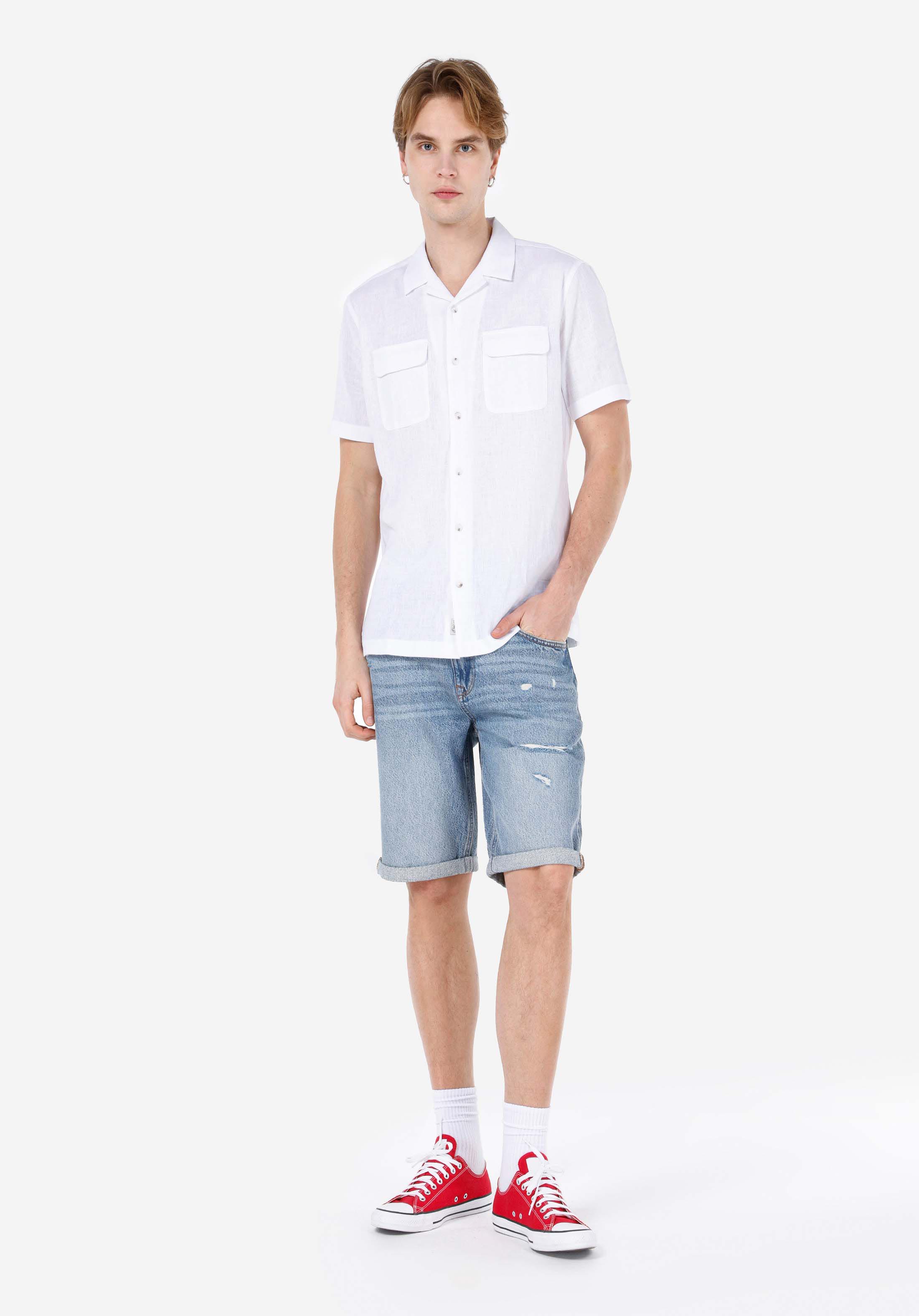 Afișați detalii pentru Short / Pantaloni Scurti De Barbati Denim Regular Fit 045 David Cl1069531