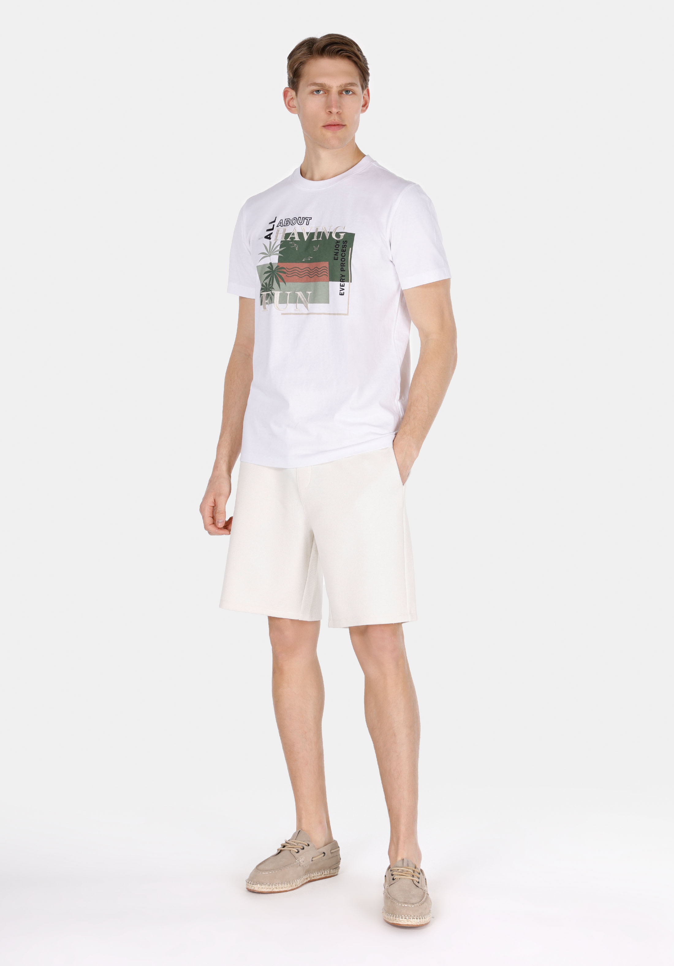 Afișați detalii pentru Short / Pantaloni Scurti De Barbati Piatră Regular Fit  Cl1074177
