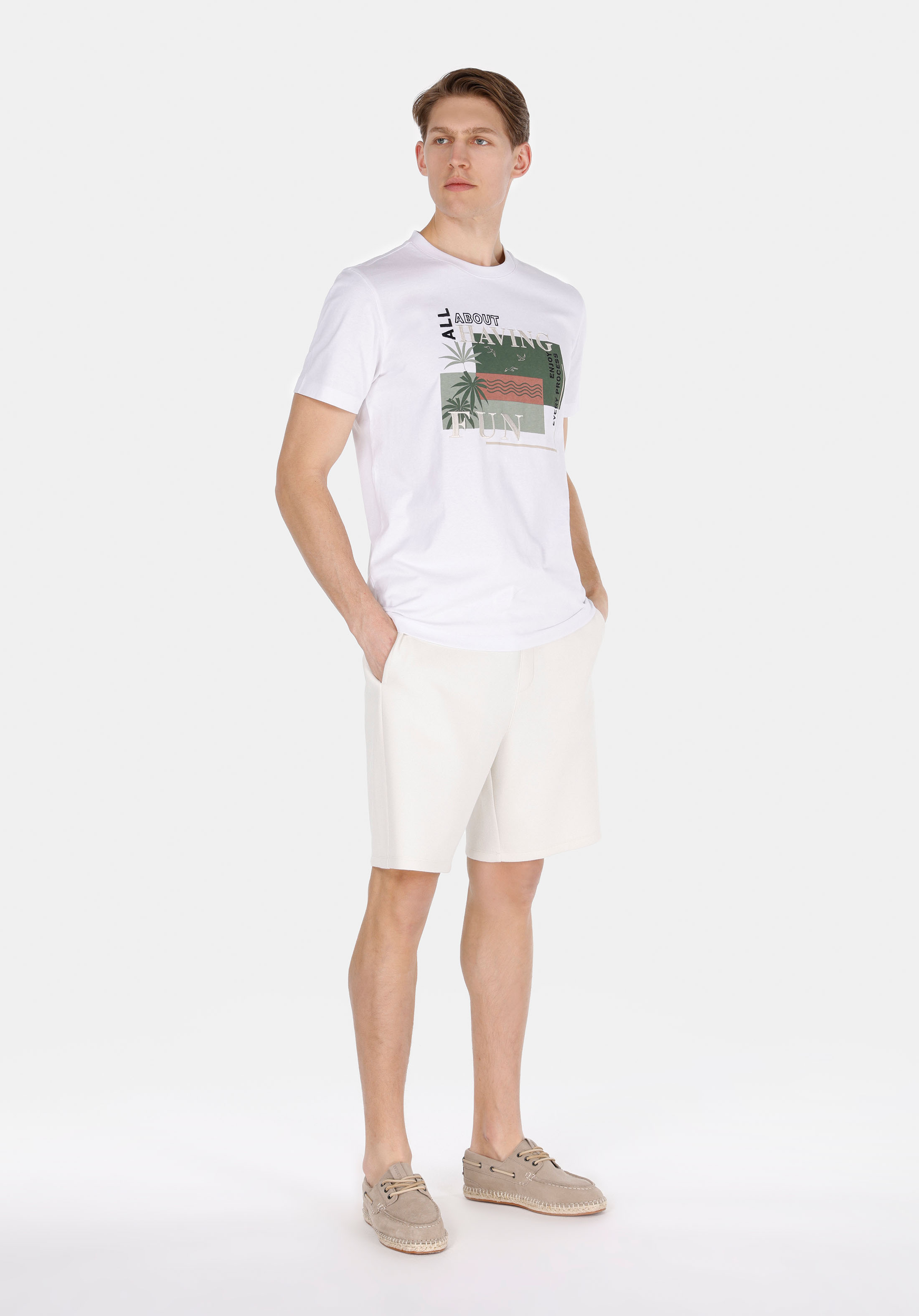 Afișați detalii pentru Short / Pantaloni Scurti De Barbati Piatră Regular Fit  Cl1074177