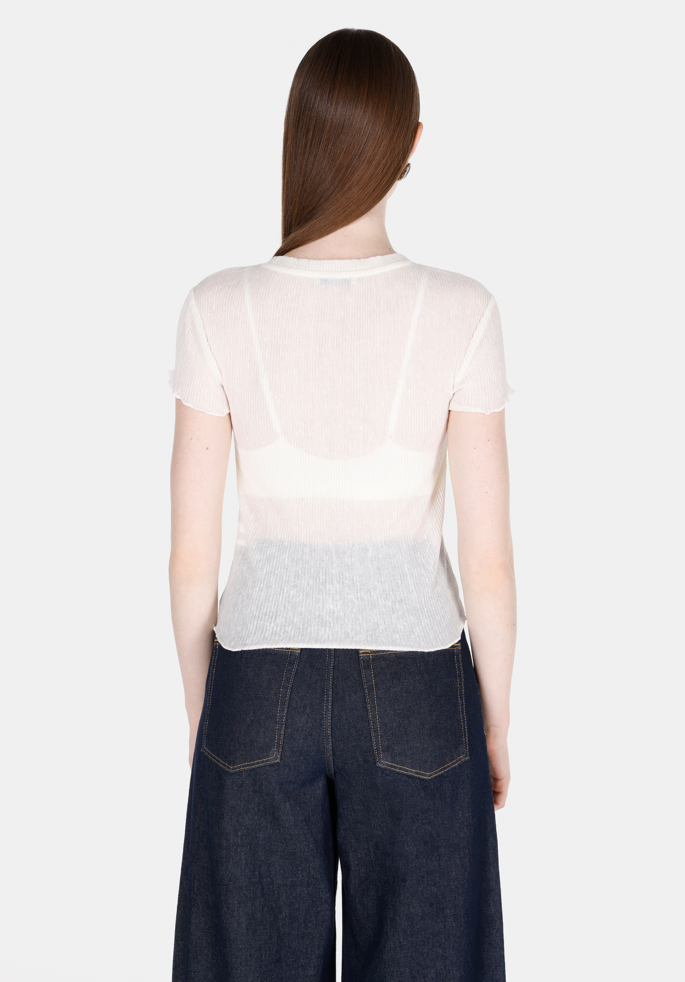 Afișați detalii pentru Bluza Cu Maneca Scurta De Dama Alb Regular Fit  Cl1073173