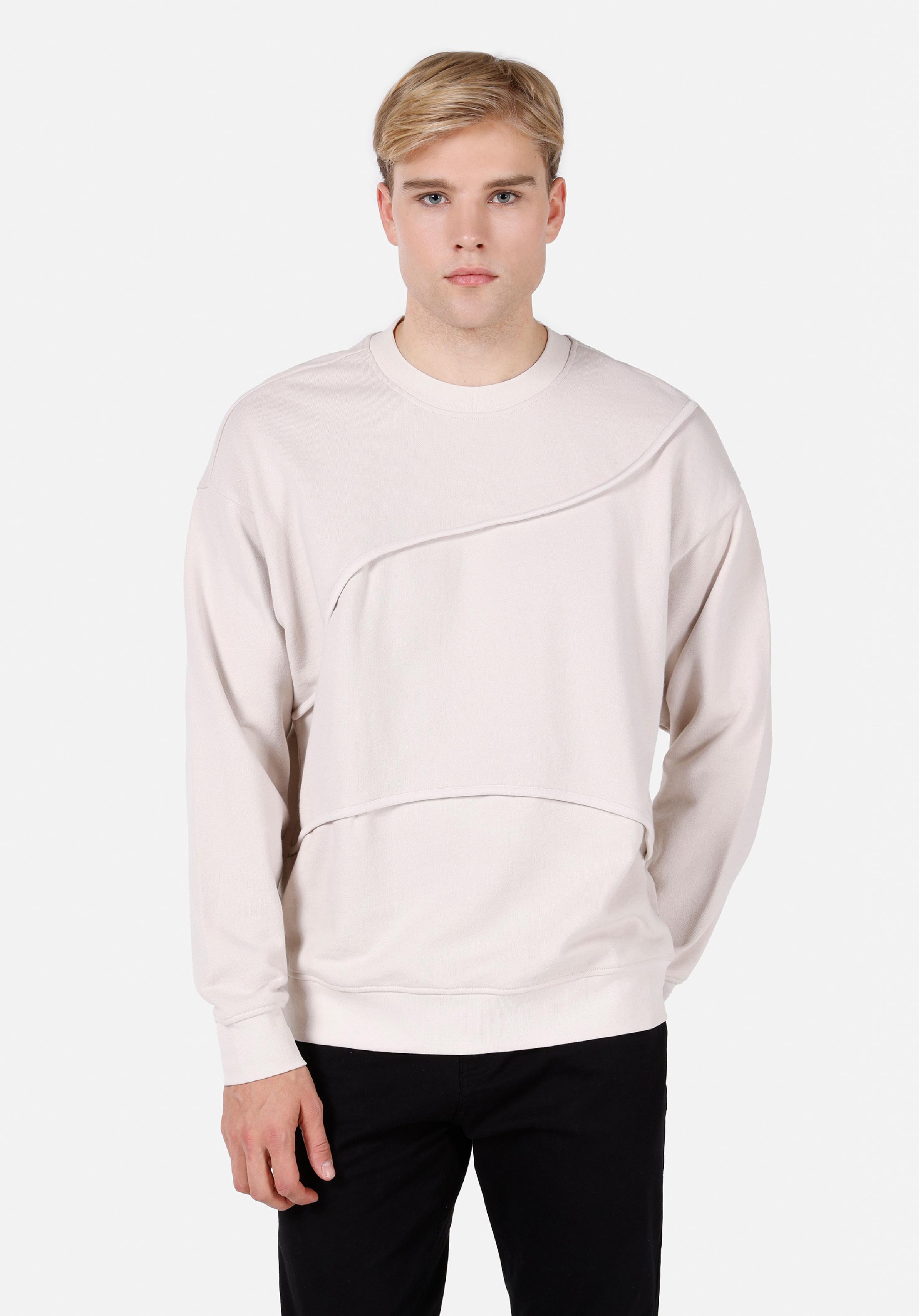 Afișați detalii pentru Hanorac / Bluza De Barbati Alb Oversize Fit  Cl1072049
