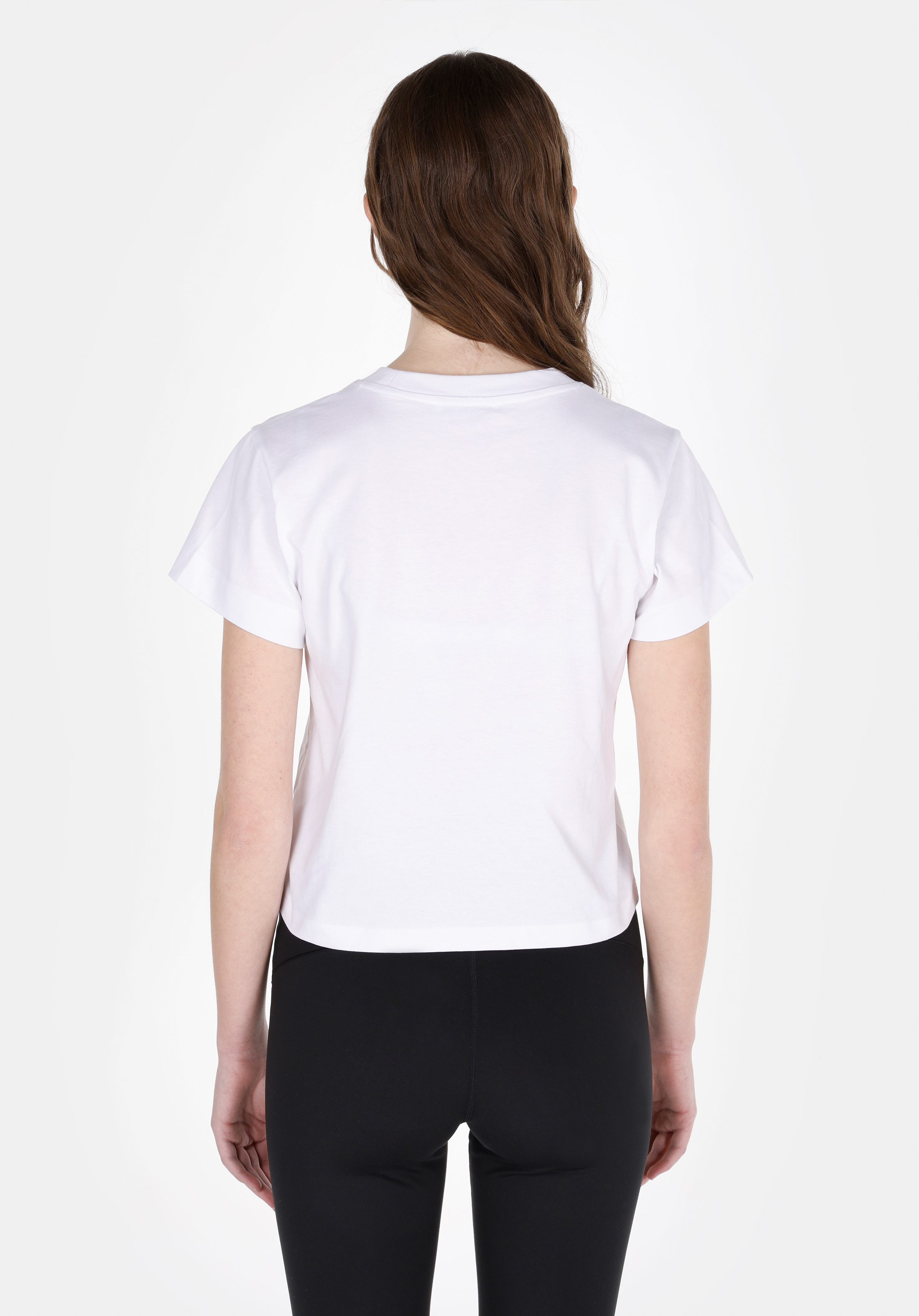 Afișați detalii pentru Tricou Cu Maneca Scurta De Dama Alb Slim Fit  Cl1073174