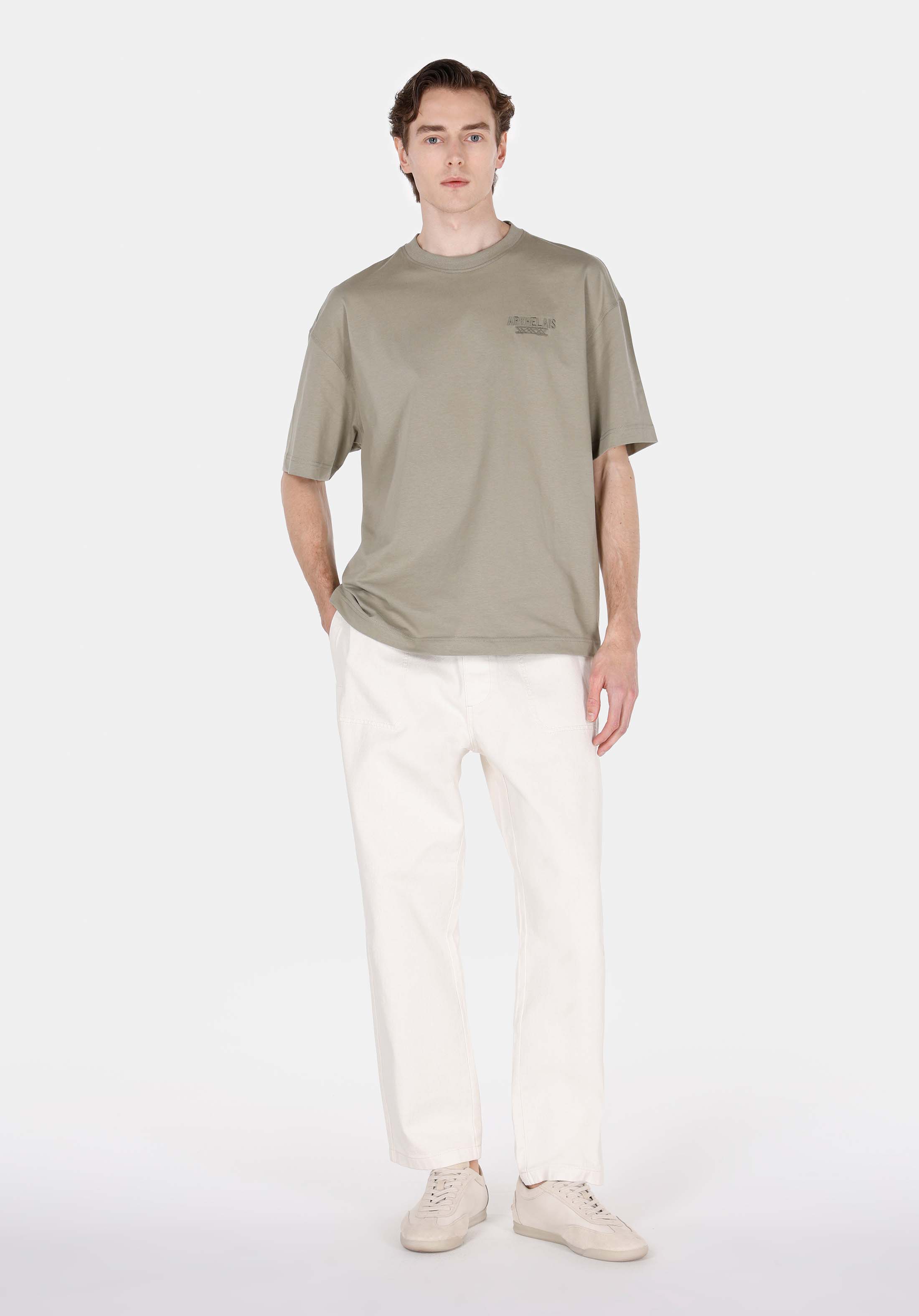 Afișați detalii pentru Tricou Cu Maneca Scurta De Barbati Verde Oversize Fit  Cl1072055