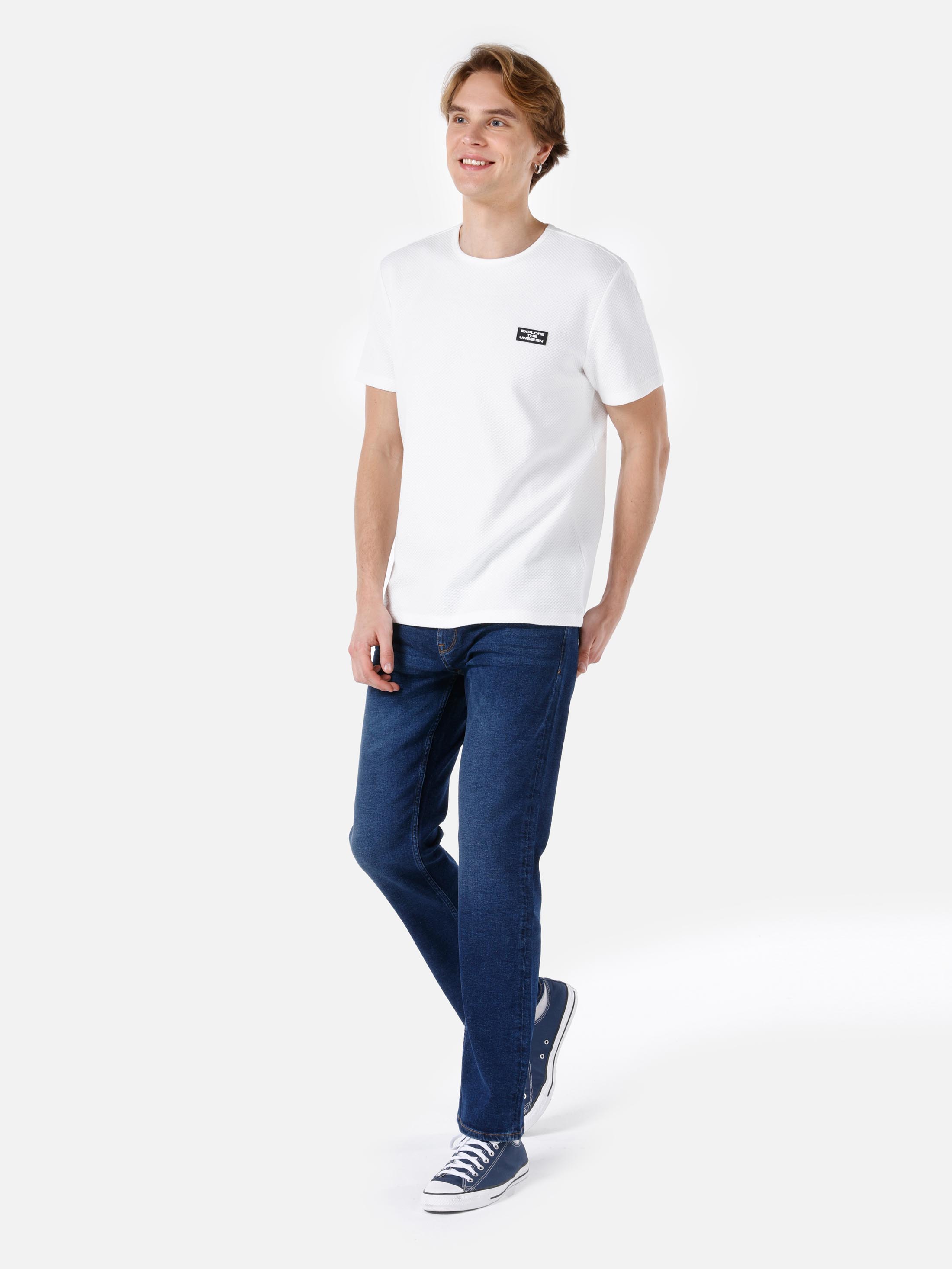 Afișați detalii pentru Pantaloni De Barbati Albastru Regular Fit 045 David Cl1069646