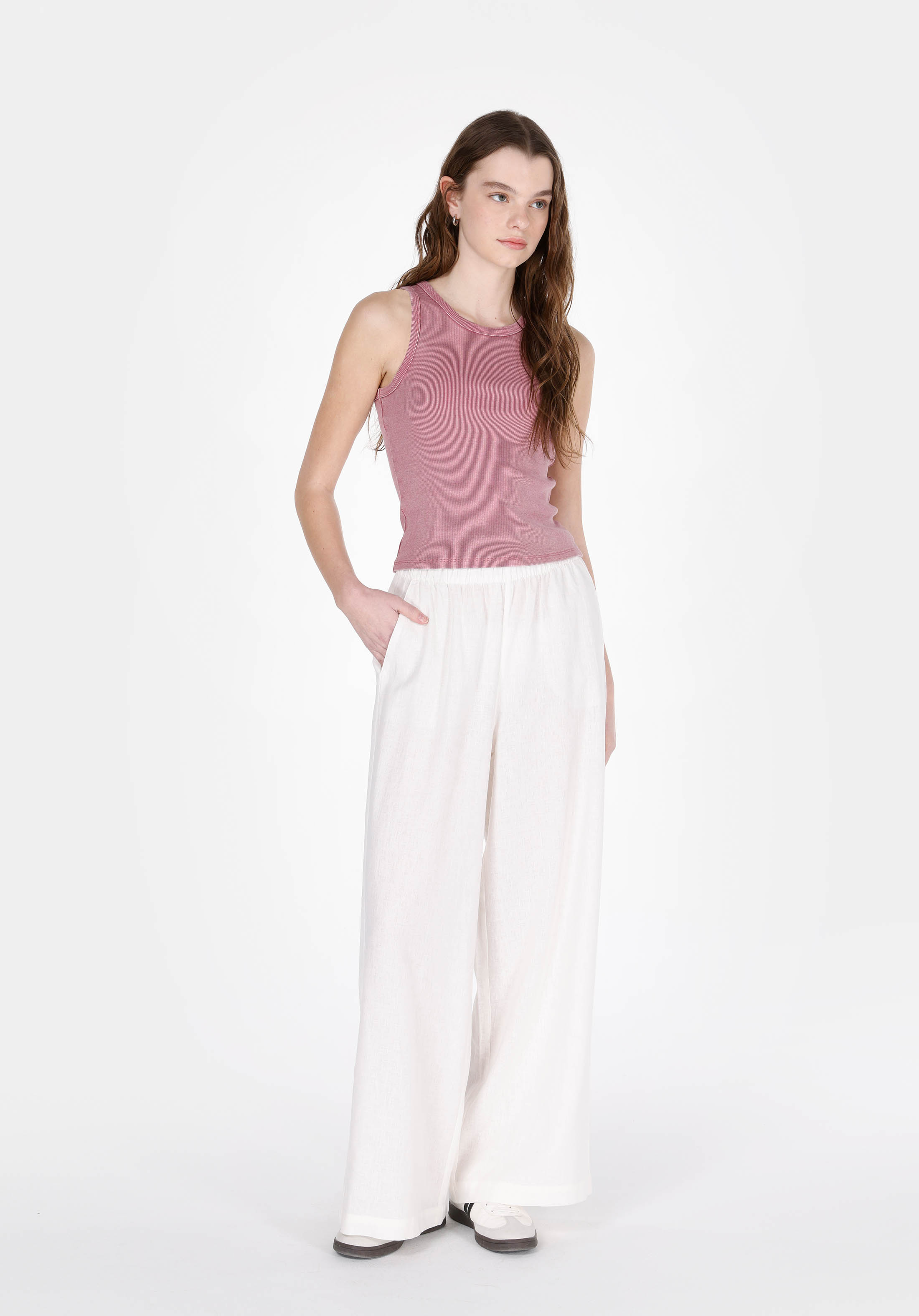 Afișați detalii pentru Maiou De Dama Roz Slim Fit  Cl1074307