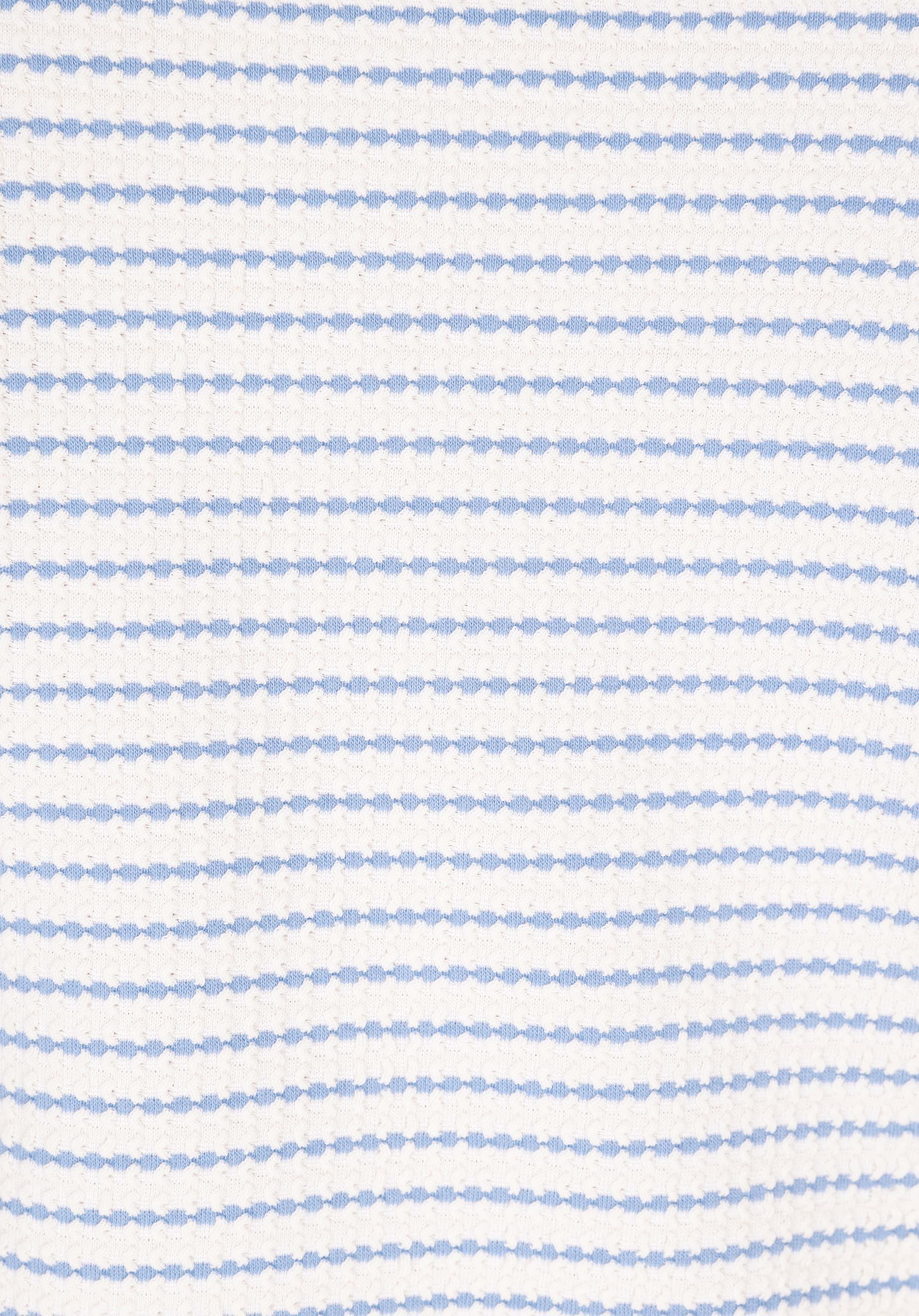 Afișați detalii pentru Regular Fit Round Neck Striped Tricou Alb Cu Mânecă Scurtă Pentru Femei
