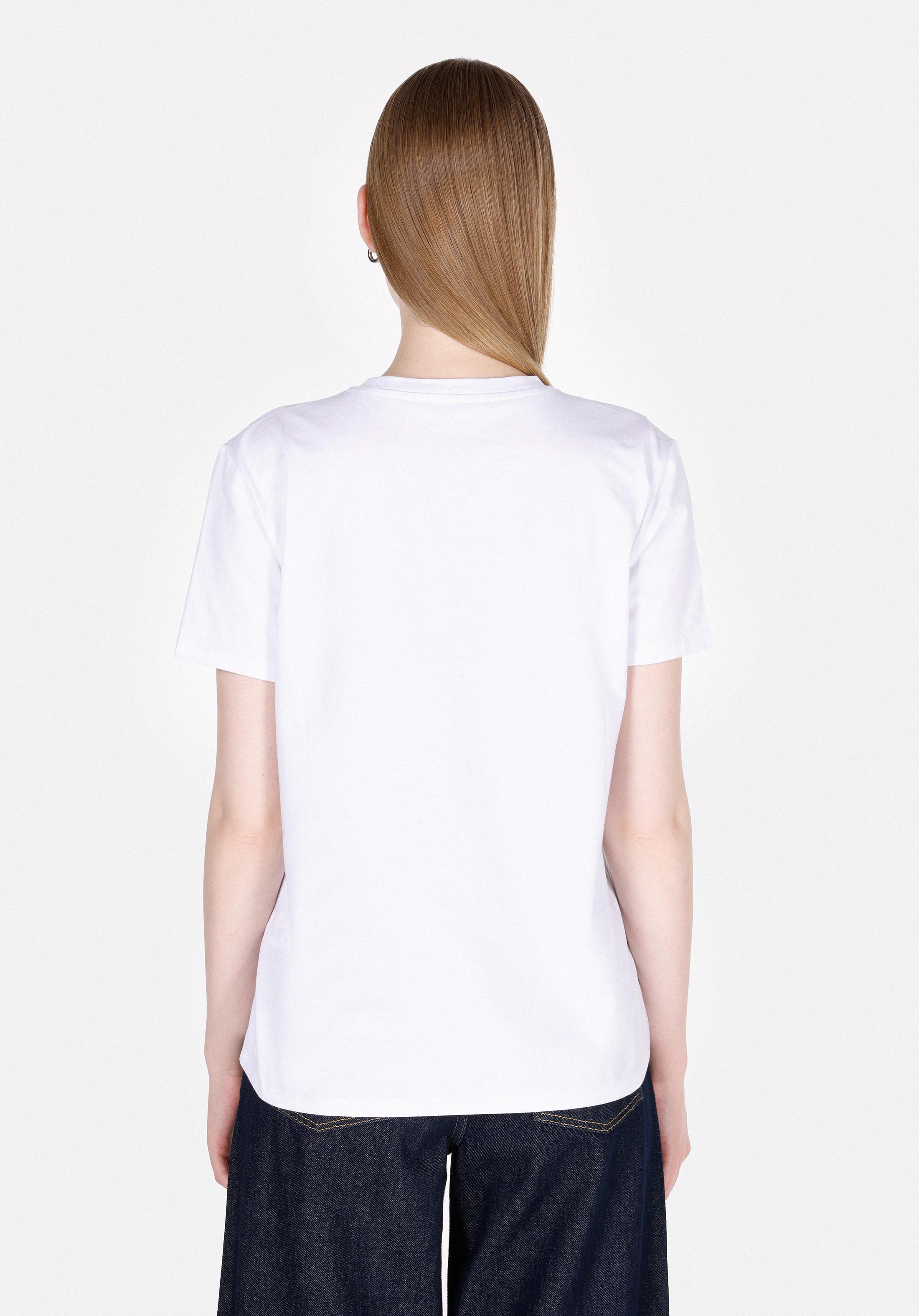 Afișați detalii pentru Tricou Cu Maneca Scurta De Dama Alb Regular Fit  Cl1073197