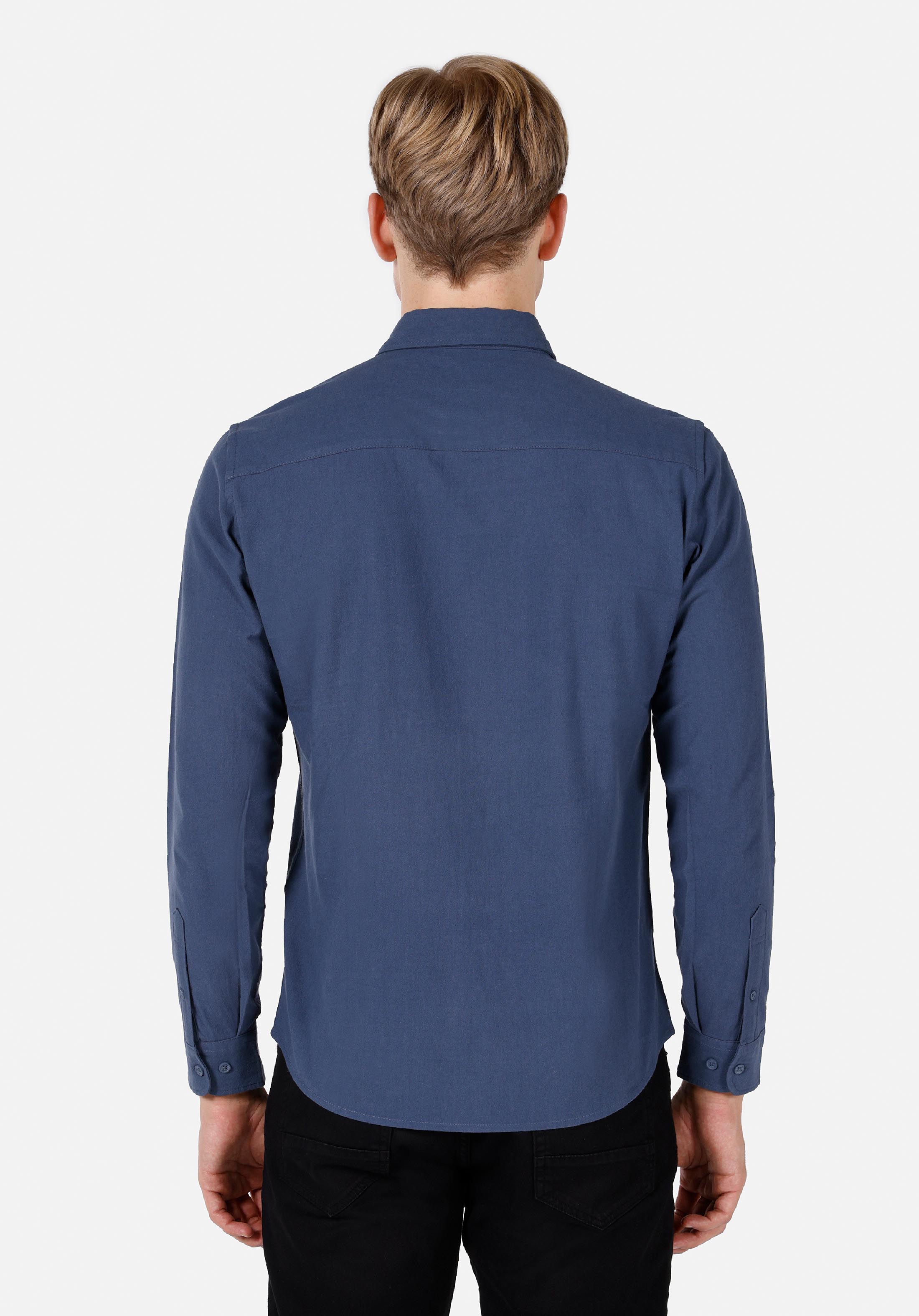 Afișați detalii pentru Camasa Cu Maneca Lunga De Barbati Albastru Slim Fit  Cl1072097