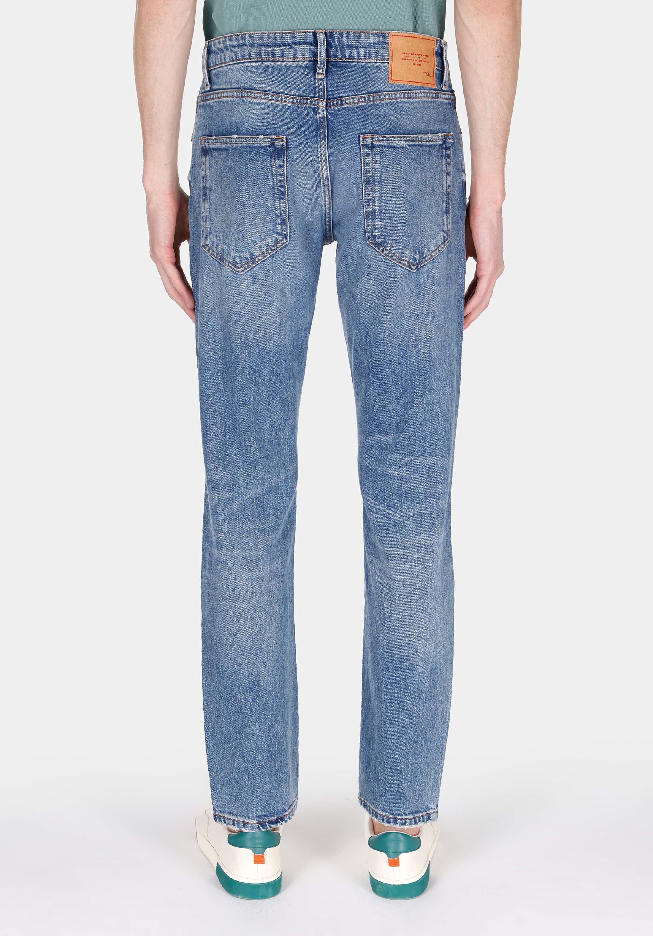 Afișați detalii pentru Pantaloni De Barbati Albastru Straight Fit 044 Karl Cl1074510