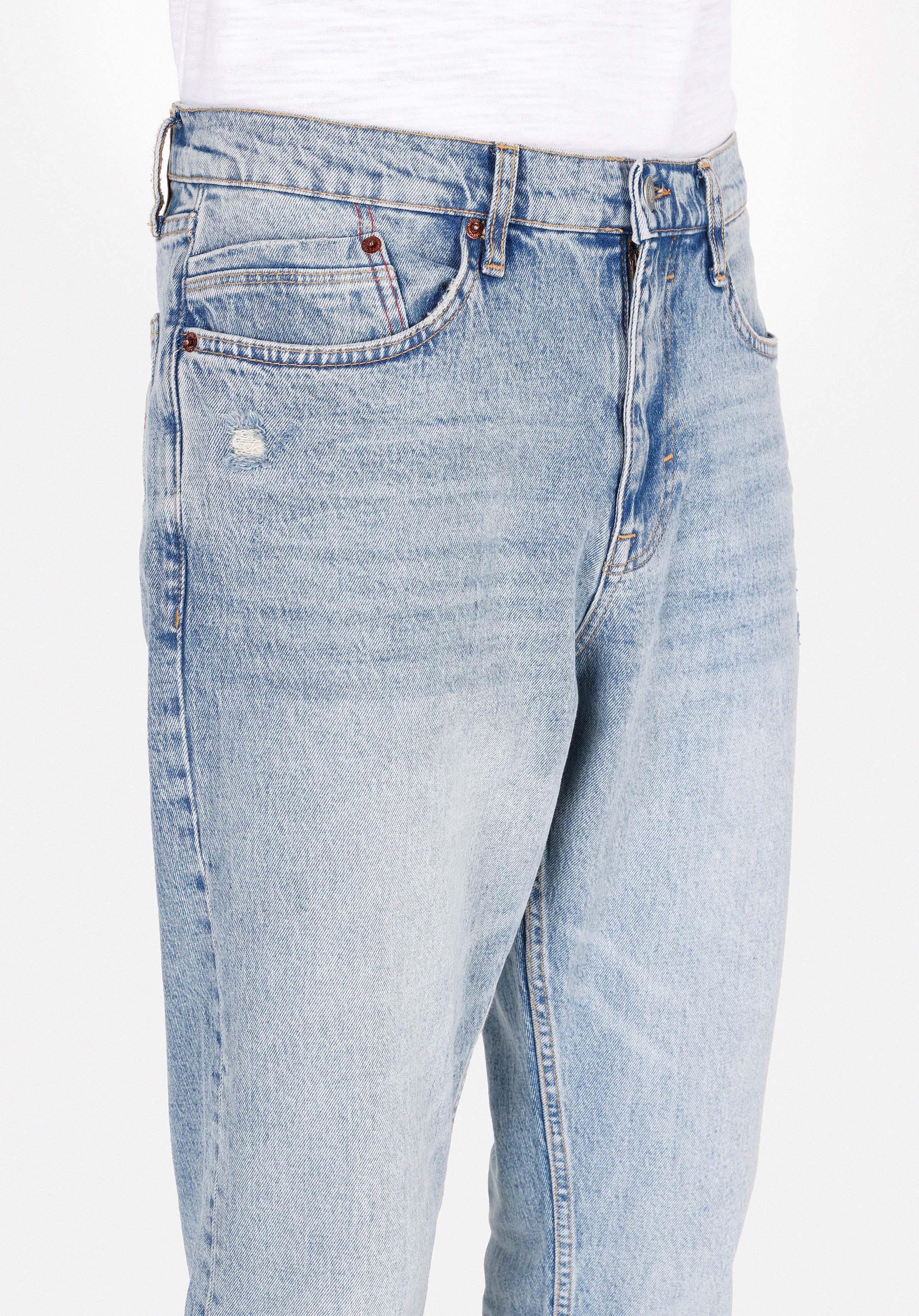 Afișați detalii pentru Pantaloni De Barbati Albastru Loose Tapered Fit  Cl1074512
