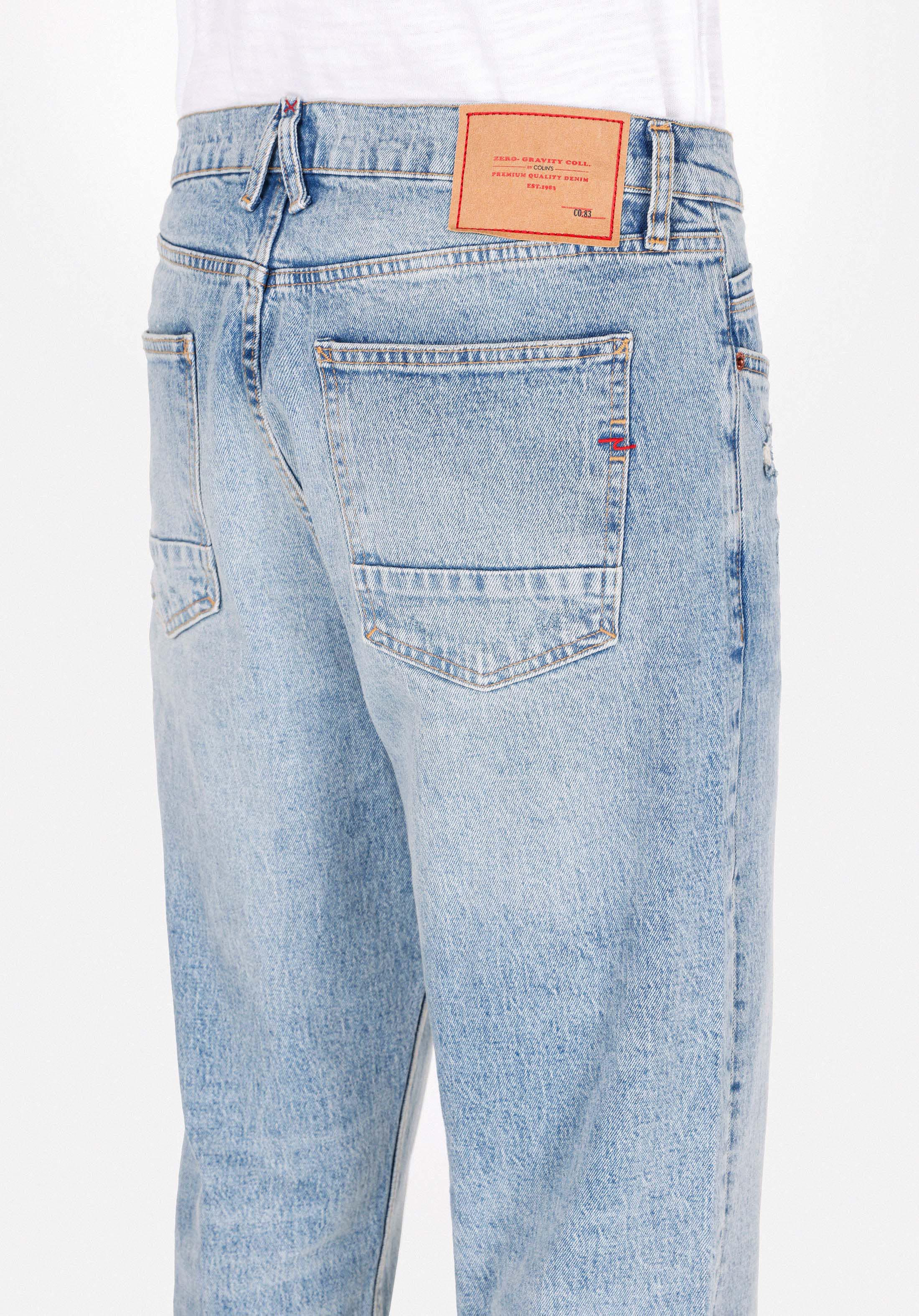 Afișați detalii pentru Pantaloni De Barbati Albastru Loose Tapered Fit  Cl1074512