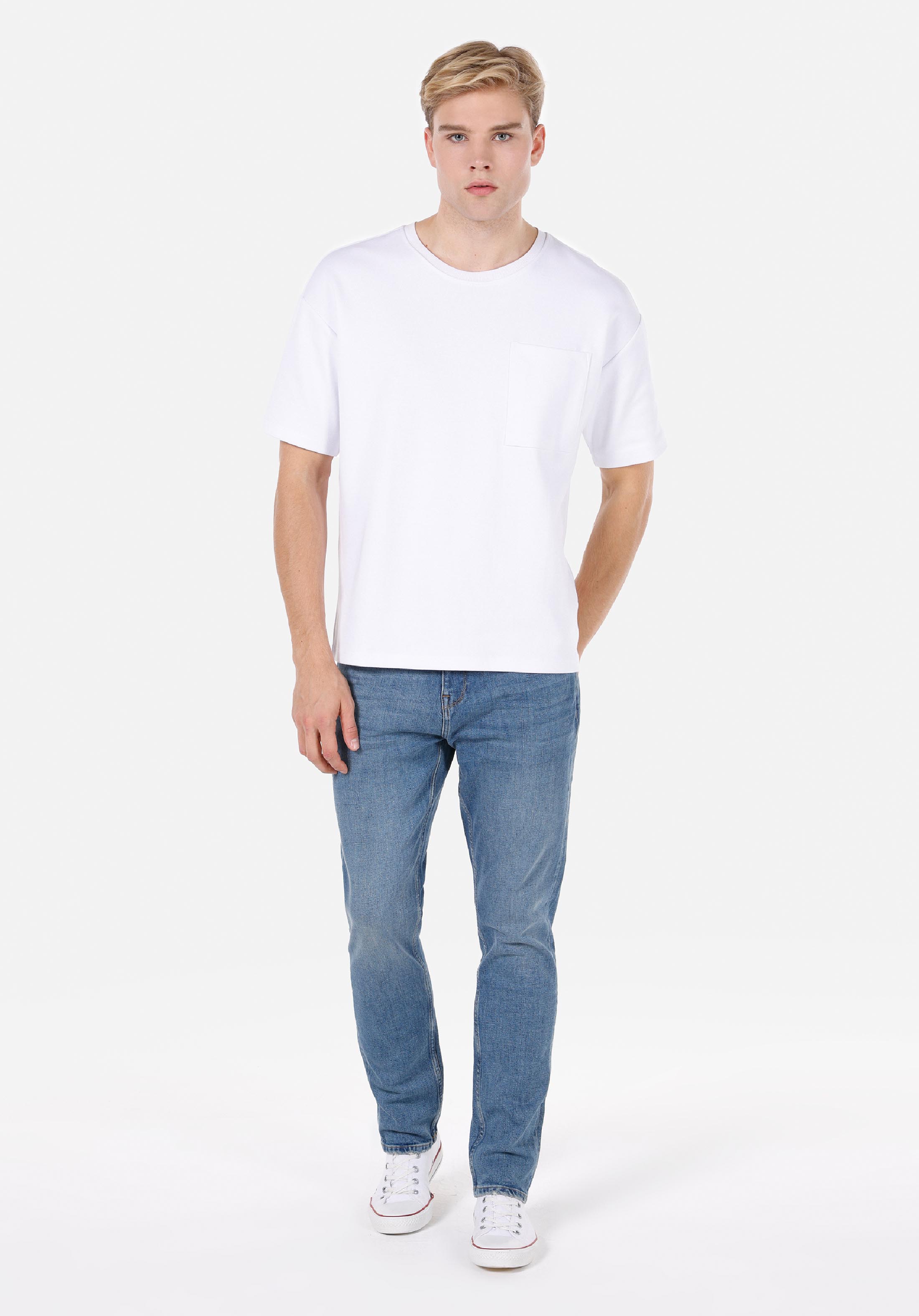 Afișați detalii pentru Pantaloni De Barbati Albastru Regular Fit 067 Jack Cl1072241