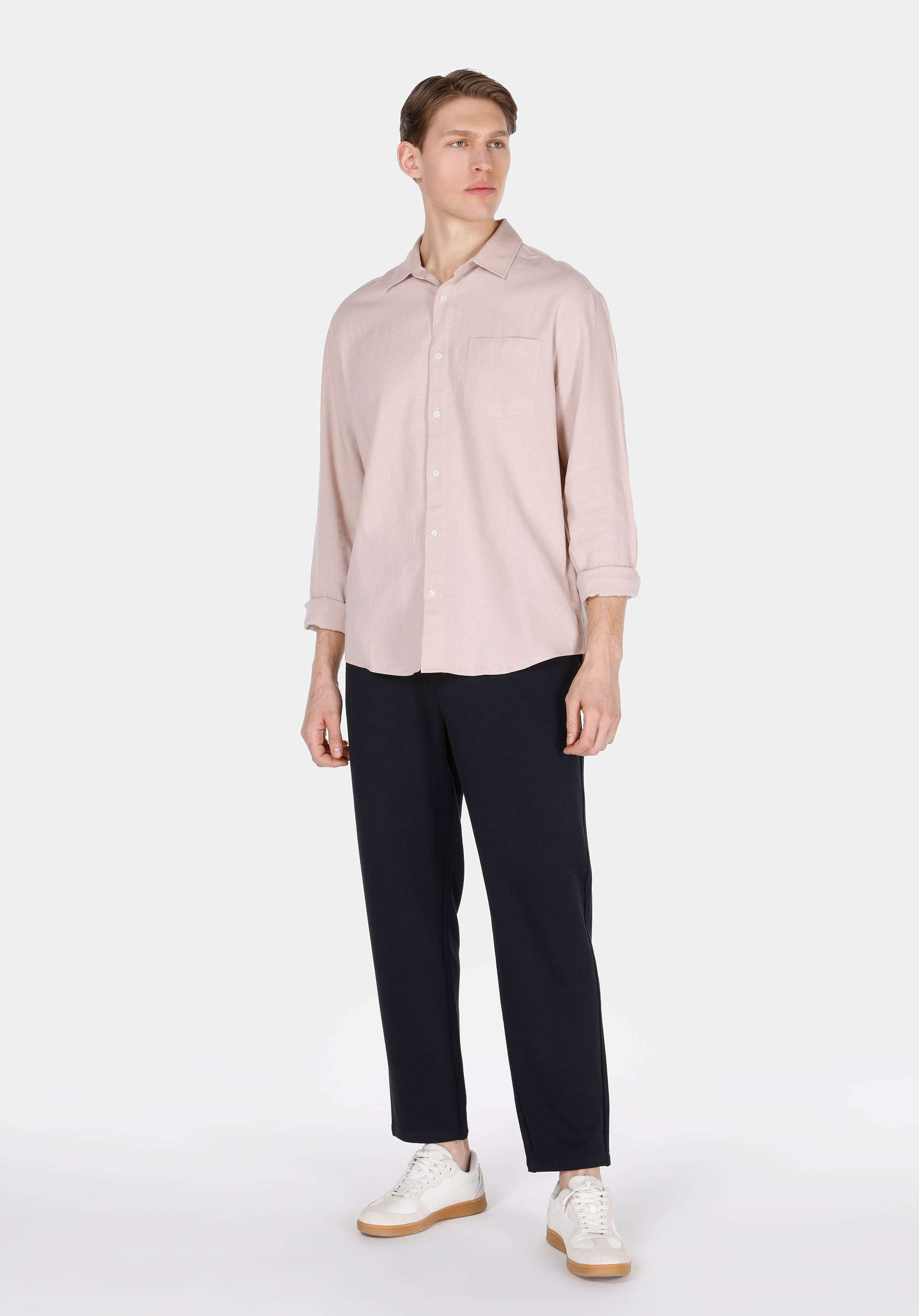 Afișați detalii pentru Pantaloni De Barbati Albastru Marin Regular Fit  Cl1073568