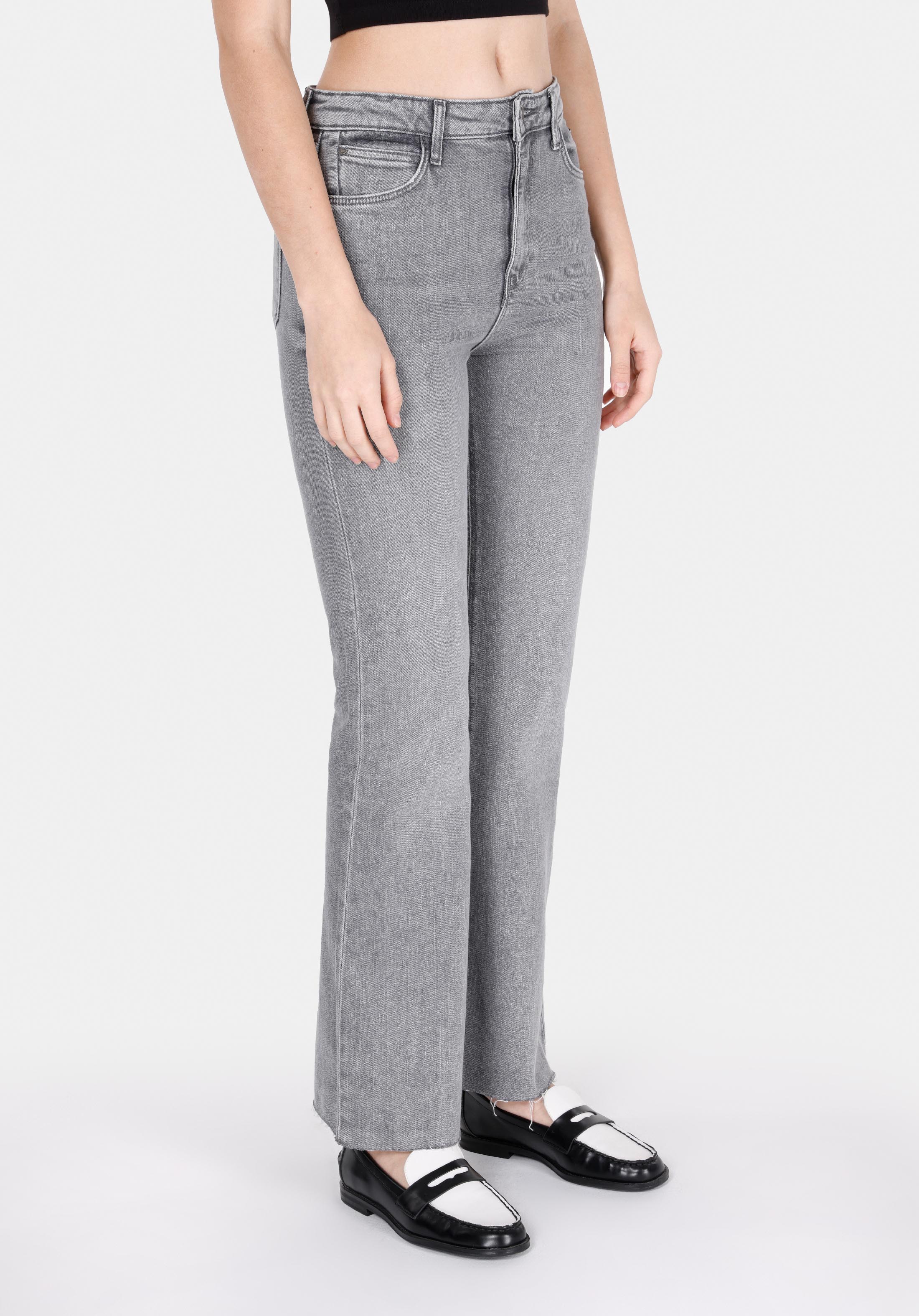 Afișați detalii pentru Pantaloni De Dama Antracit Regular Fit 791 Monica Cl1072255