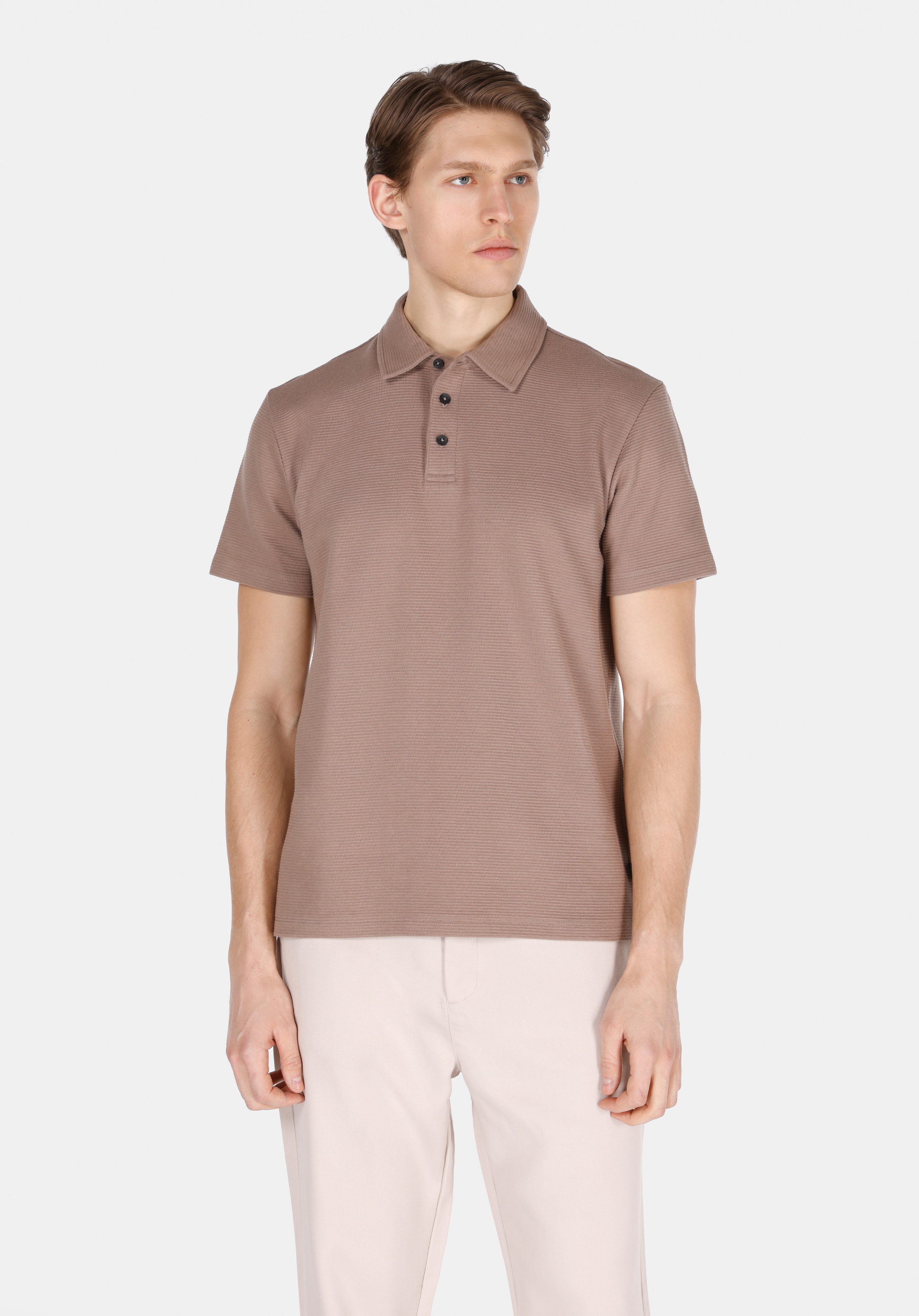 Afișați detalii pentru Tricou Polo Cu Maneca Scurta De Barbati Maro Regular Fit  Cl1073580