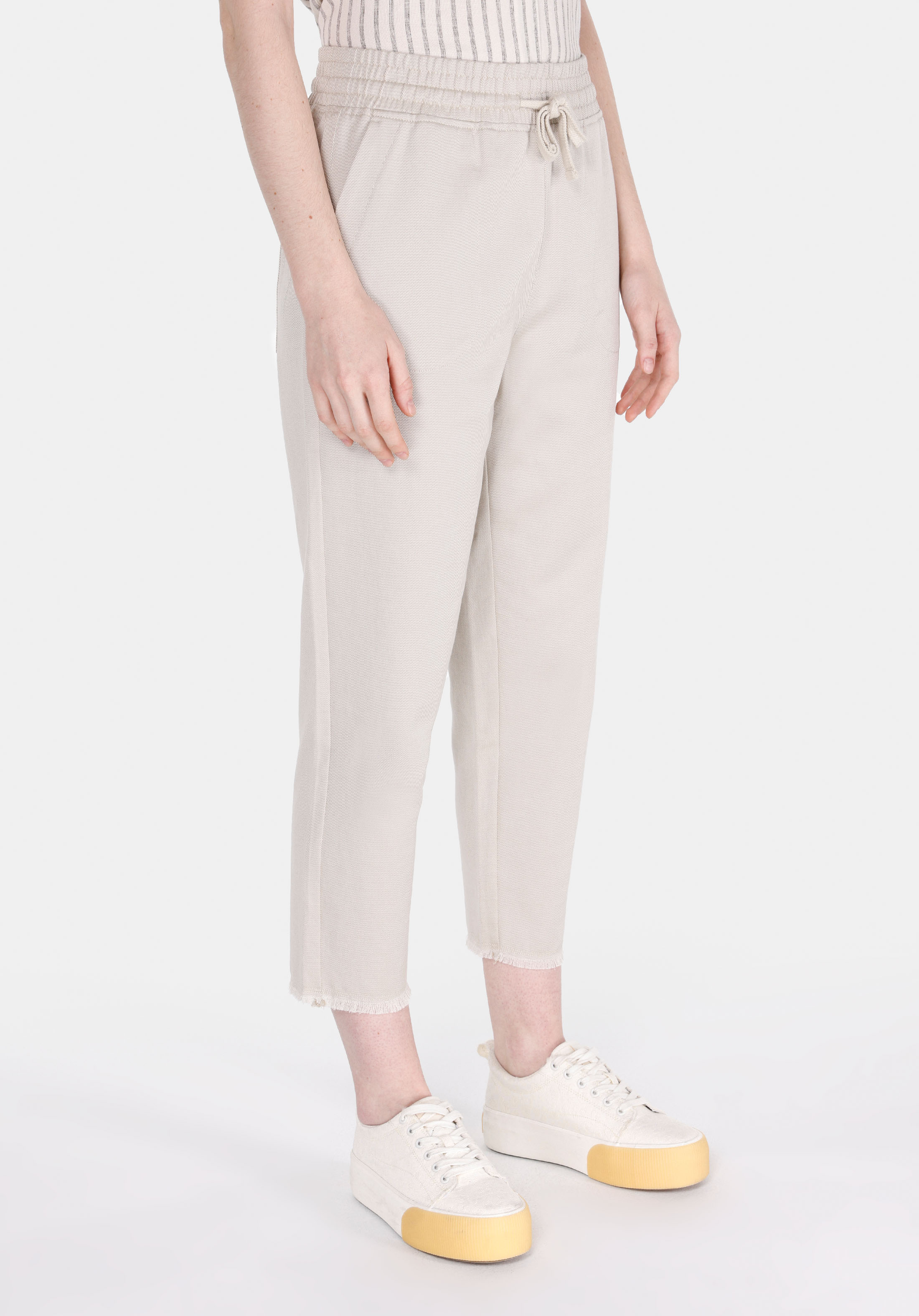 Afișați detalii pentru Pantaloni De Dama Alb Regular Fit  Cl1074664