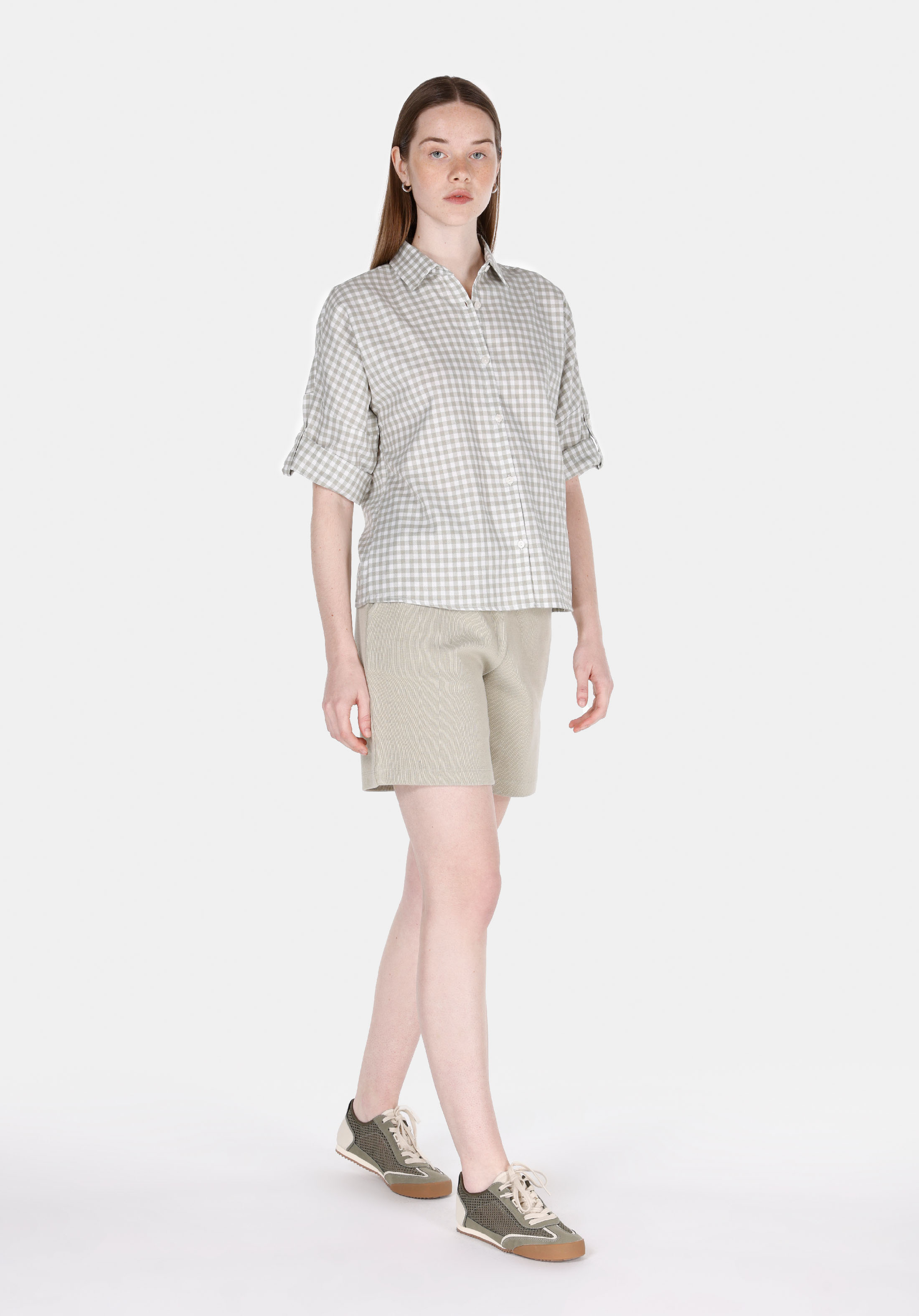 Afișați detalii pentru Short / Pantaloni Scurti De Dama Verde Regular Fit  Cl1074703