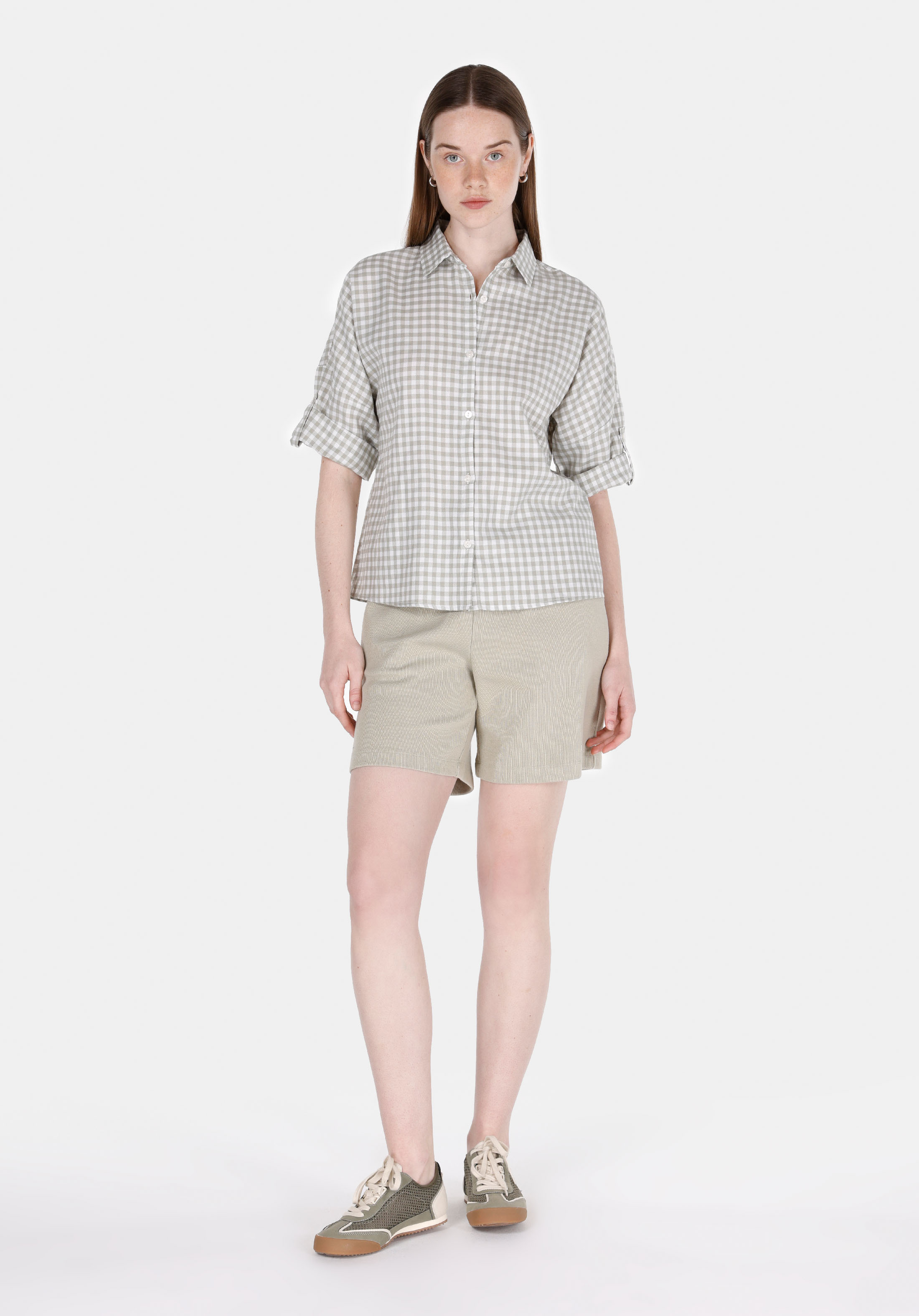 Afișați detalii pentru Short / Pantaloni Scurti De Dama Verde Regular Fit  Cl1074703