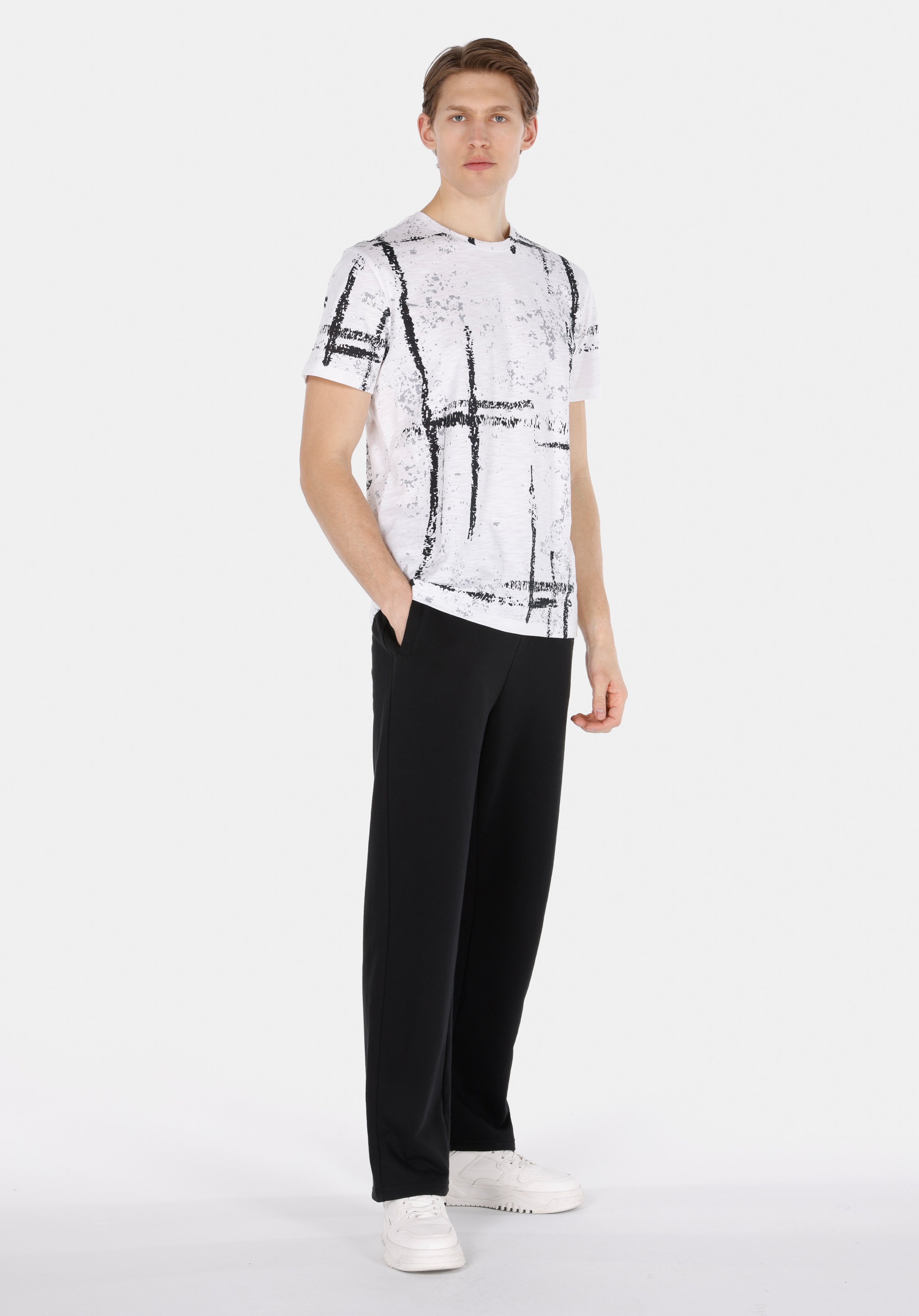 Afișați detalii pentru Tricou Cu Maneca Scurta De Barbati Alb Regular Fit  Cl1073603